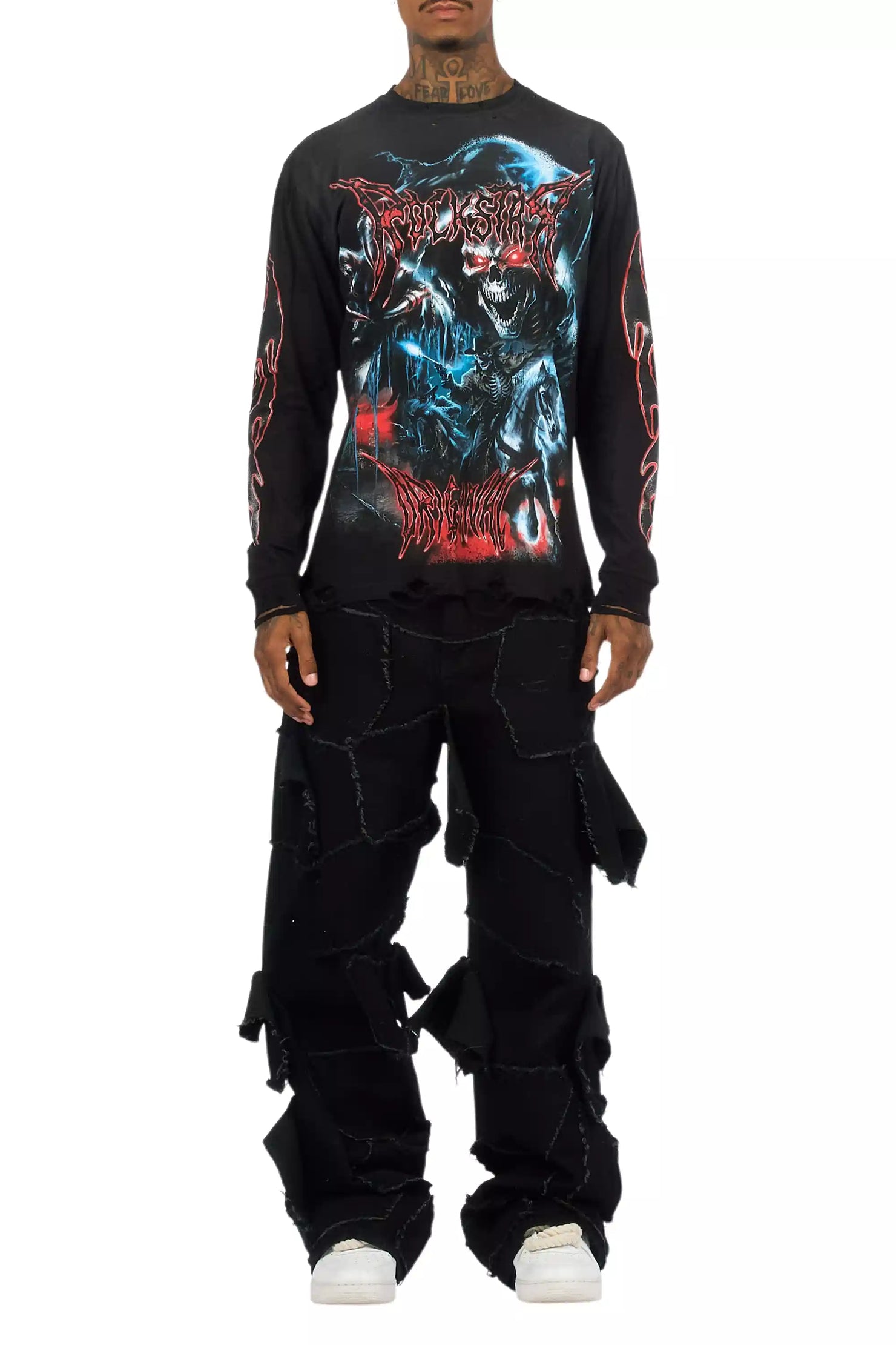 Jacomus Jet Black Baggy Fit Jean