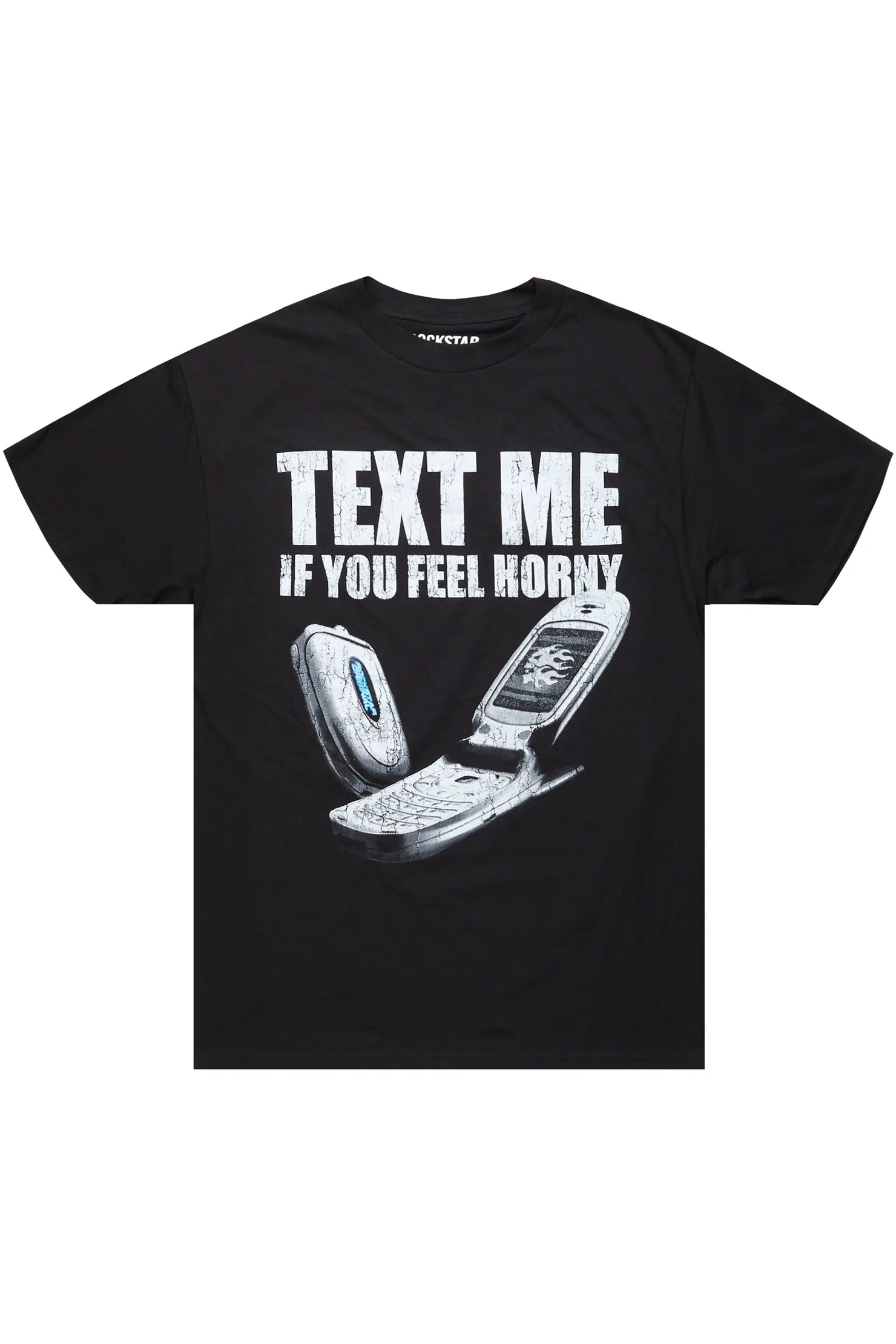 Textme Black Graphic T-Shirt