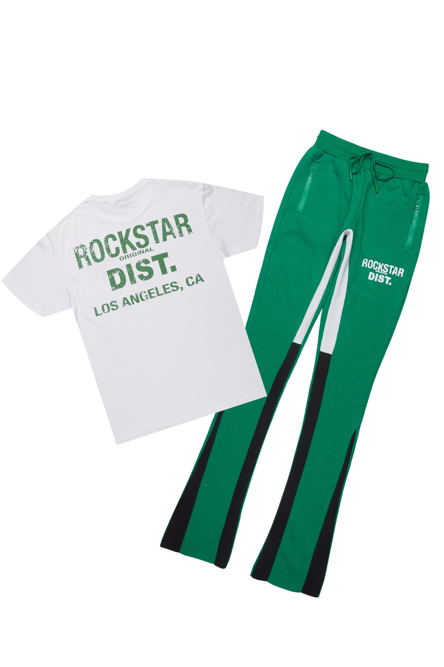 Dalasia White/Green T-Shirt Trackset