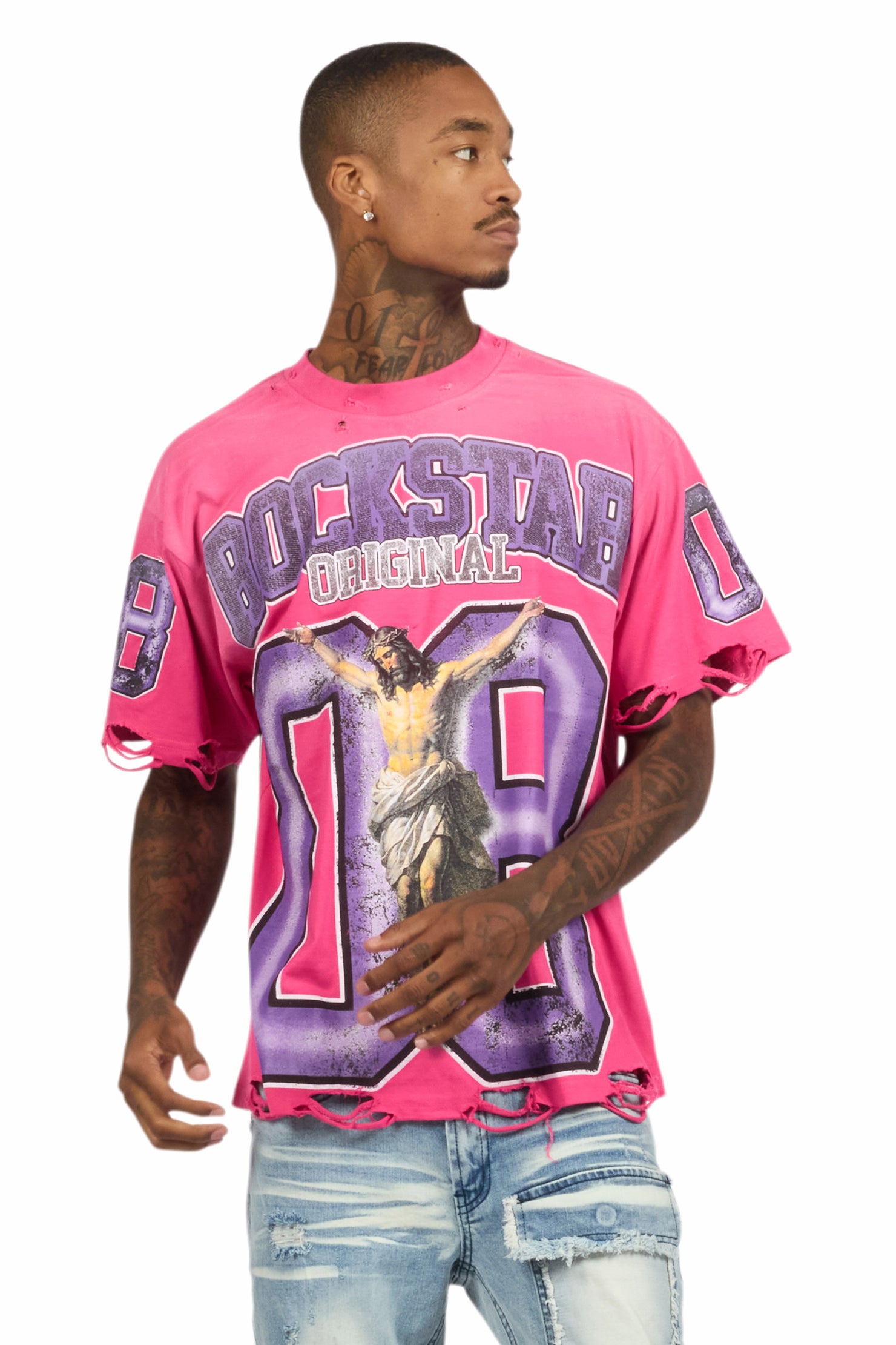 Fields Fuchsia Oversized Graphic T-Shirt