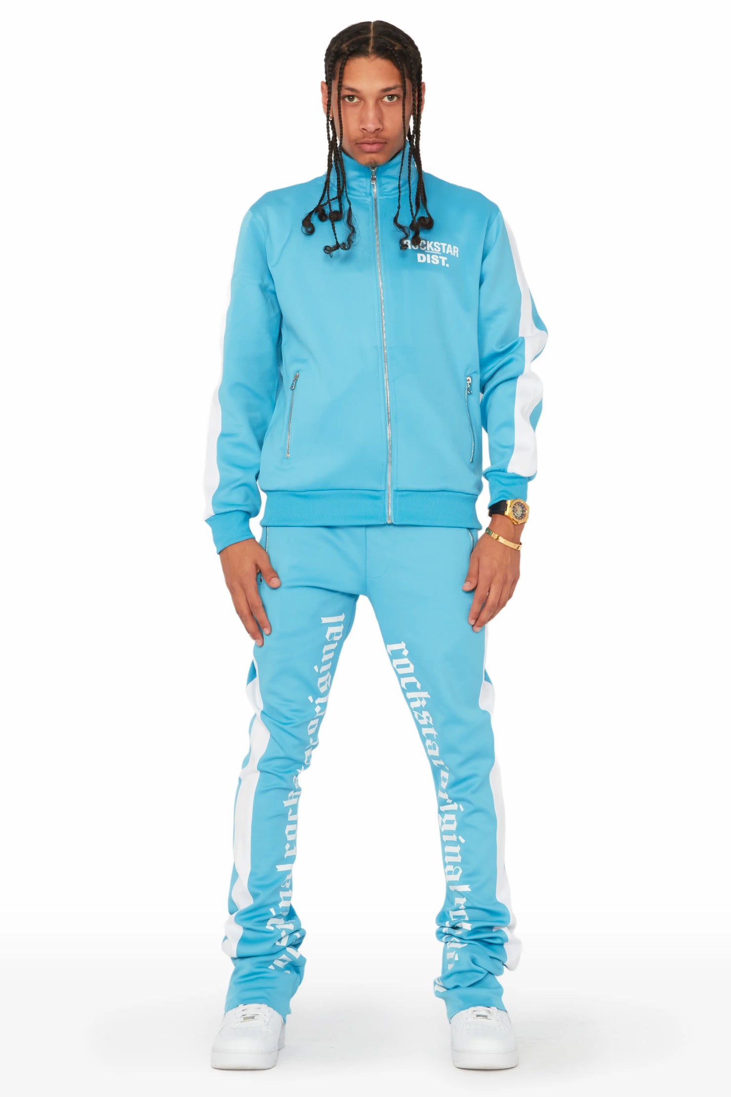 Callie Baby Blue Tricot Super Stacked Track Set