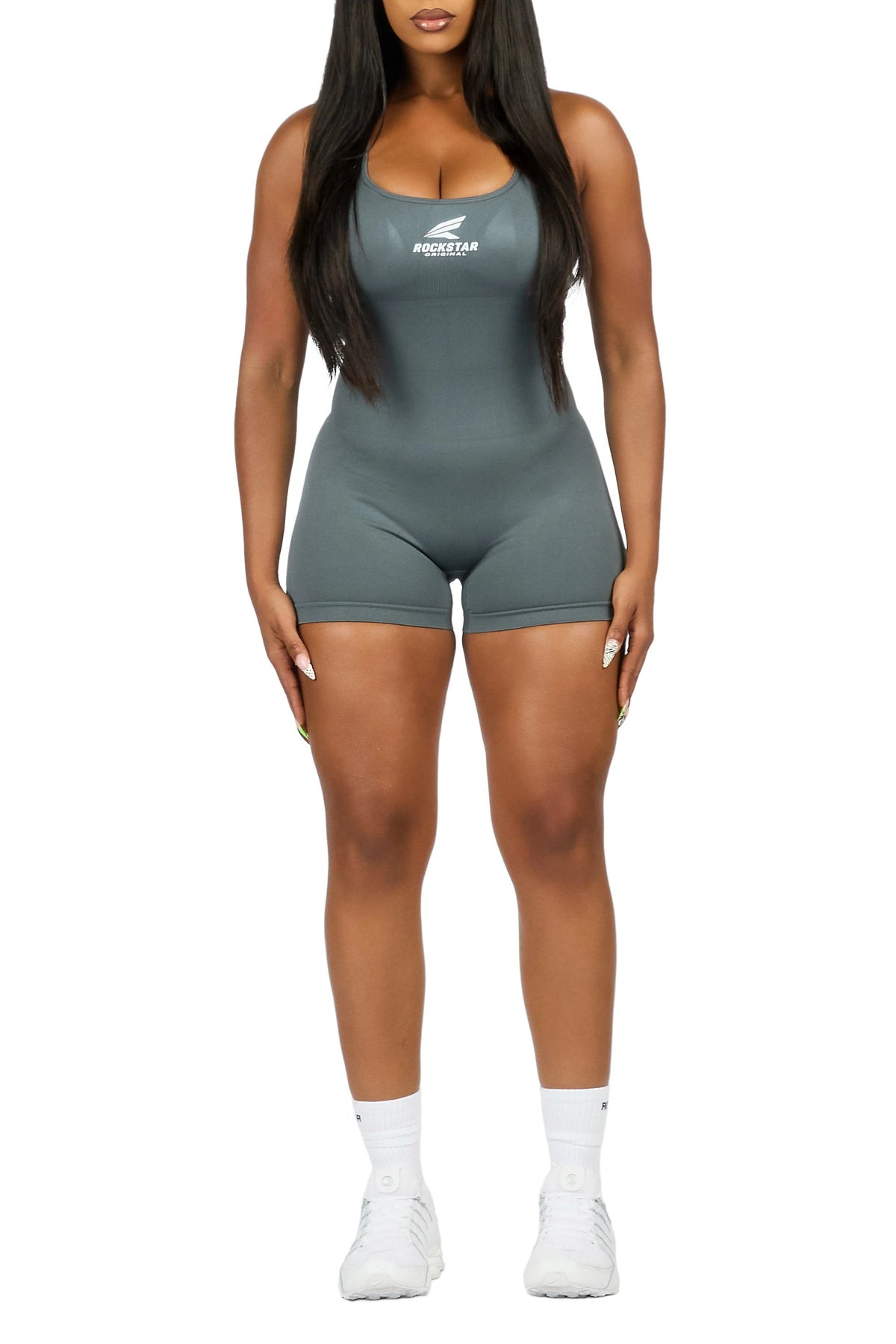 Sharissa Grey Active Romper