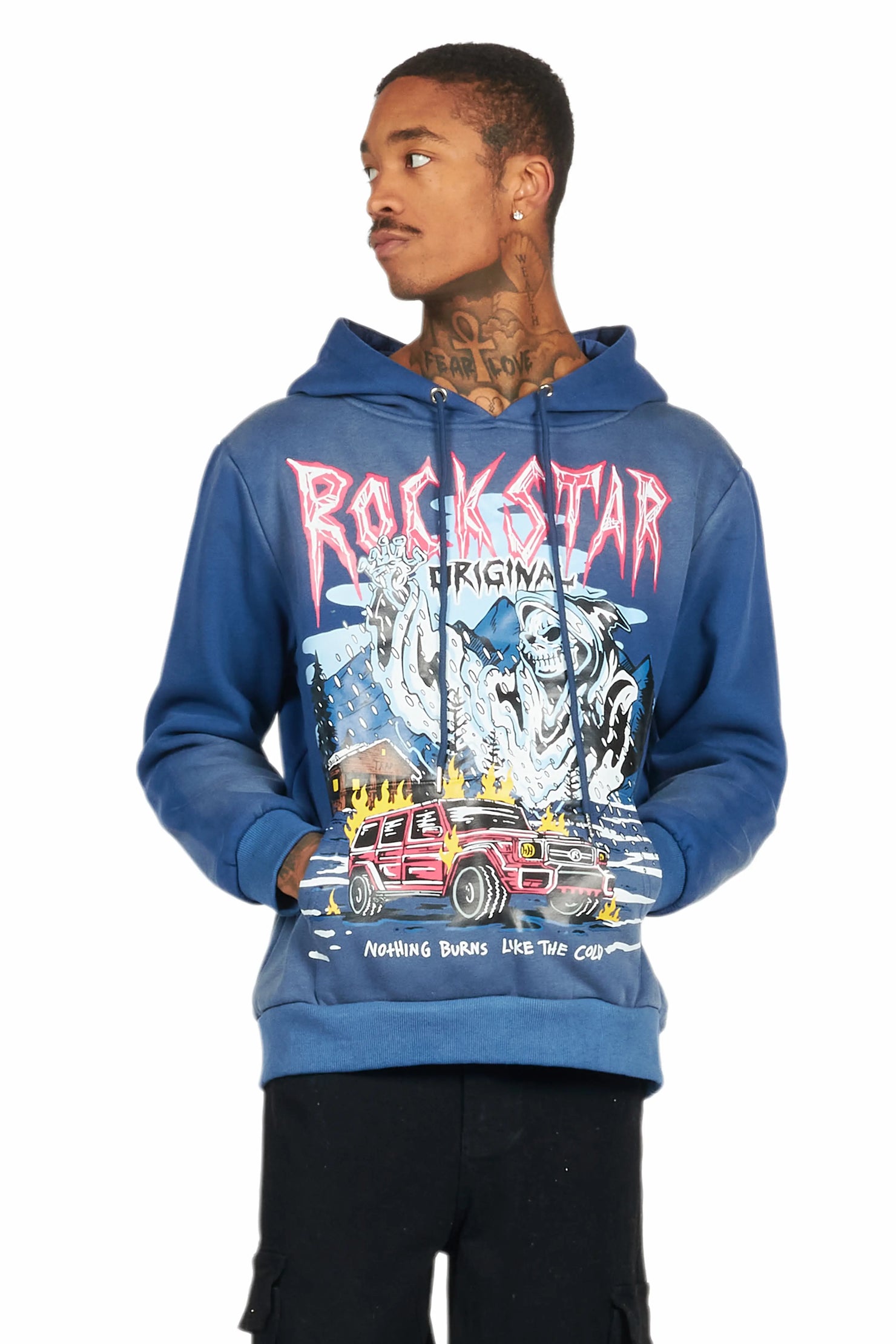 Kip Navy Graphic Hoodie