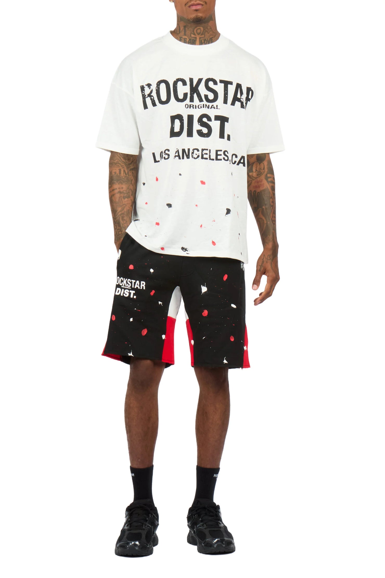 Scottie White/Black Painter T-Shirt/Short Set
