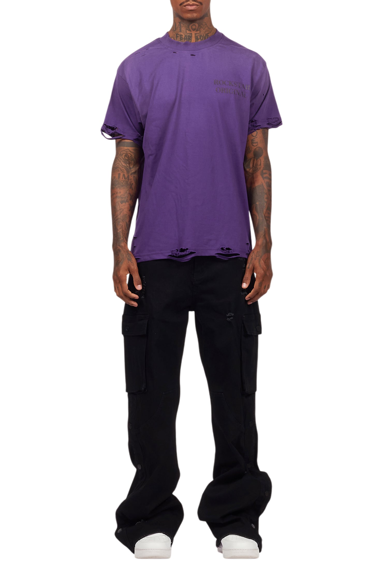 Drako Purple Oversized Graphic T-Shirt