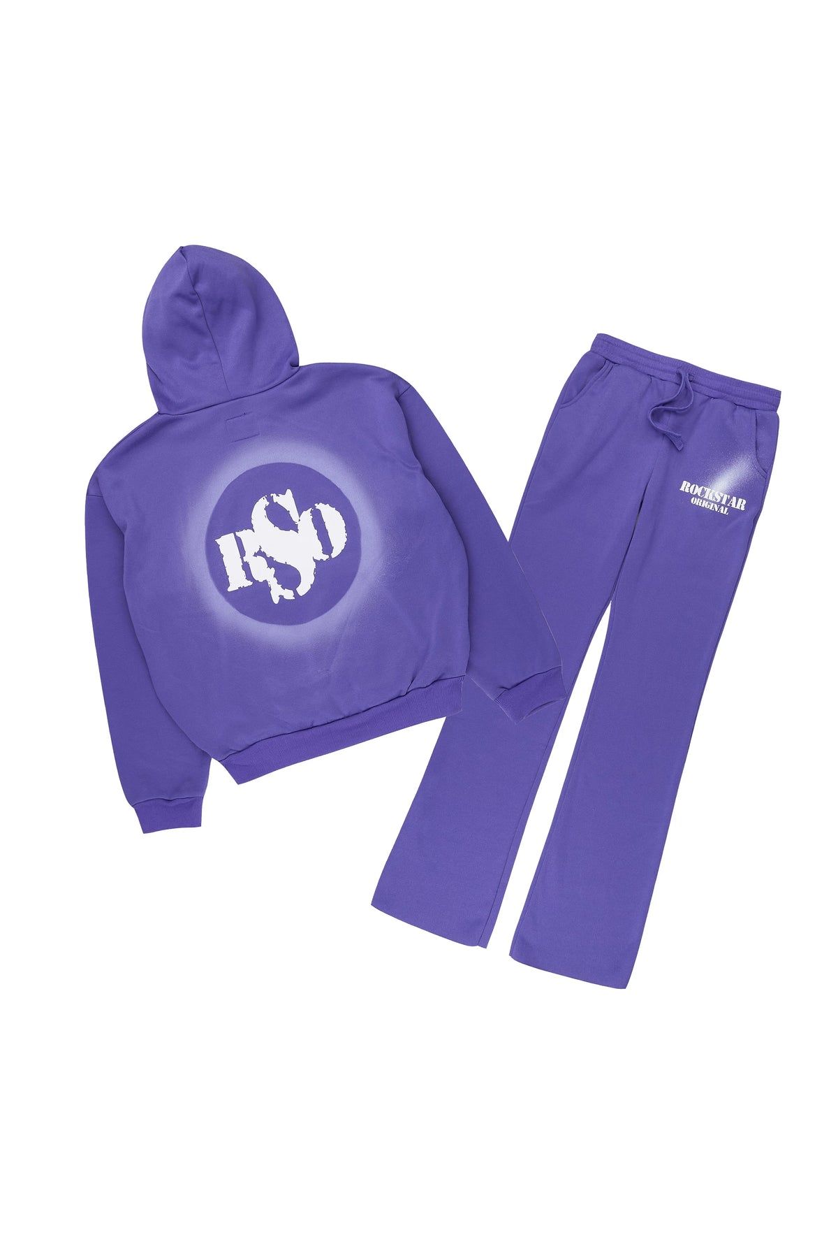Boys Soler Purple Hoodie Stacked Track Set