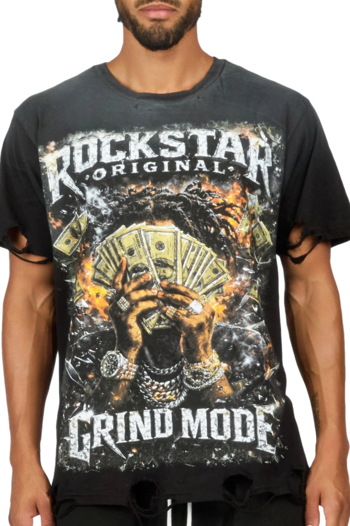 LaJordan Black Oversized Graphic T-Shirt