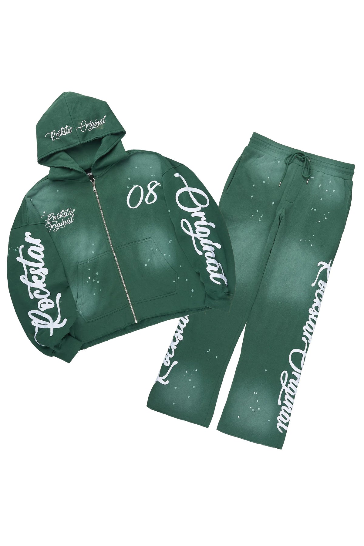 Hanif Green Hoodie/Straight Pant Track Set