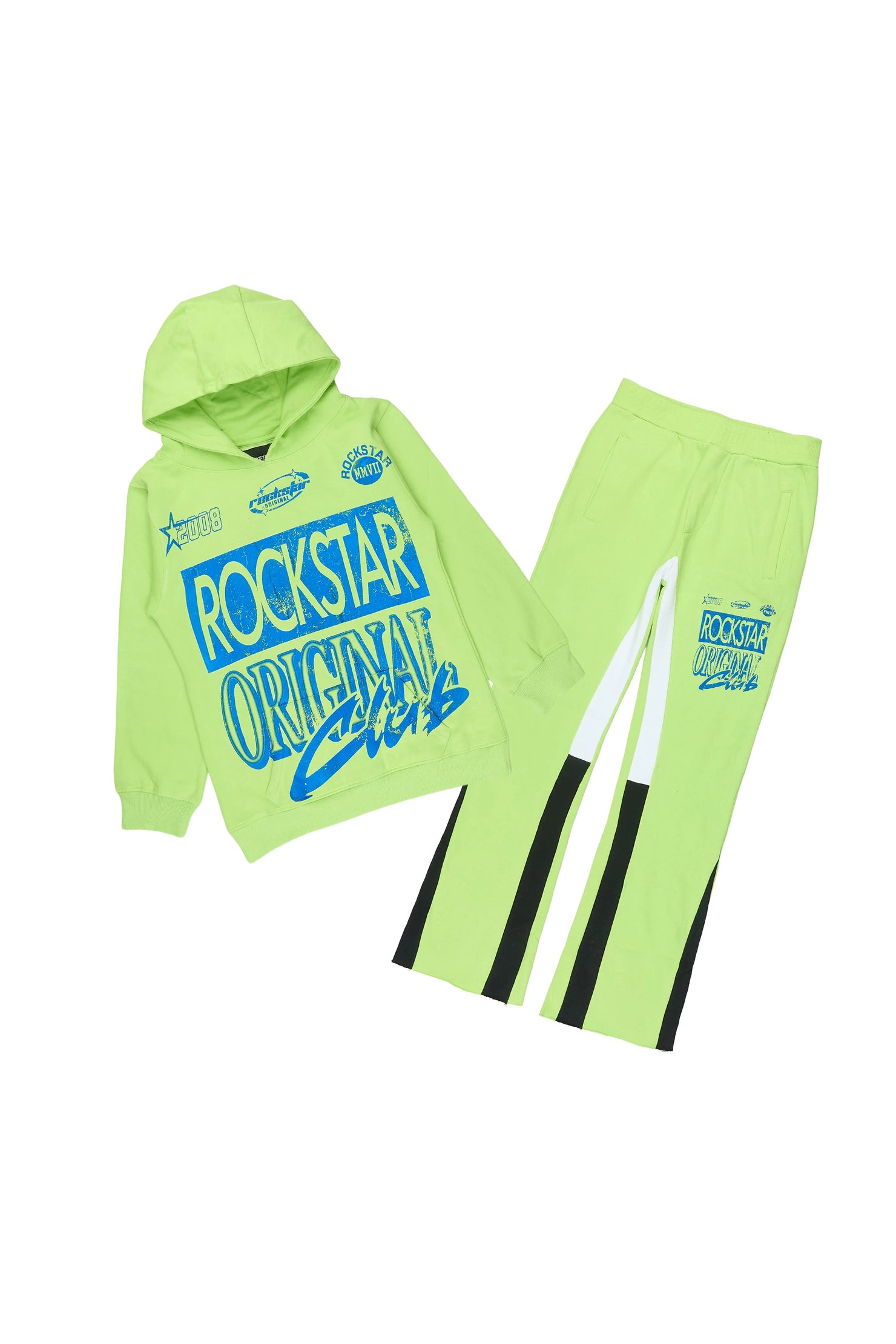 Boys Rylok Neon Yellow/Navy Hoodie Track Set