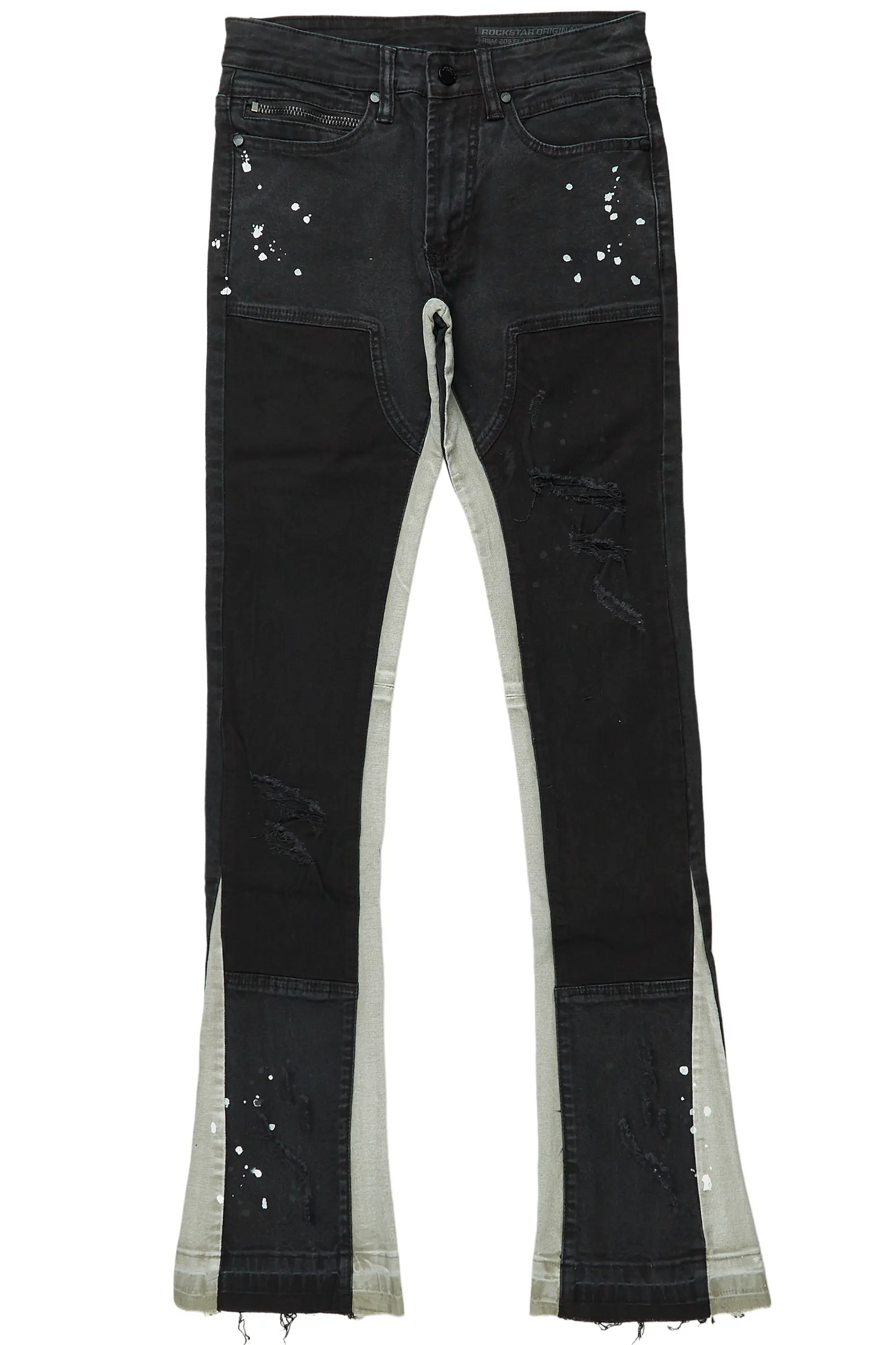 Quetzel Vintage Black Stacked Flare Jean