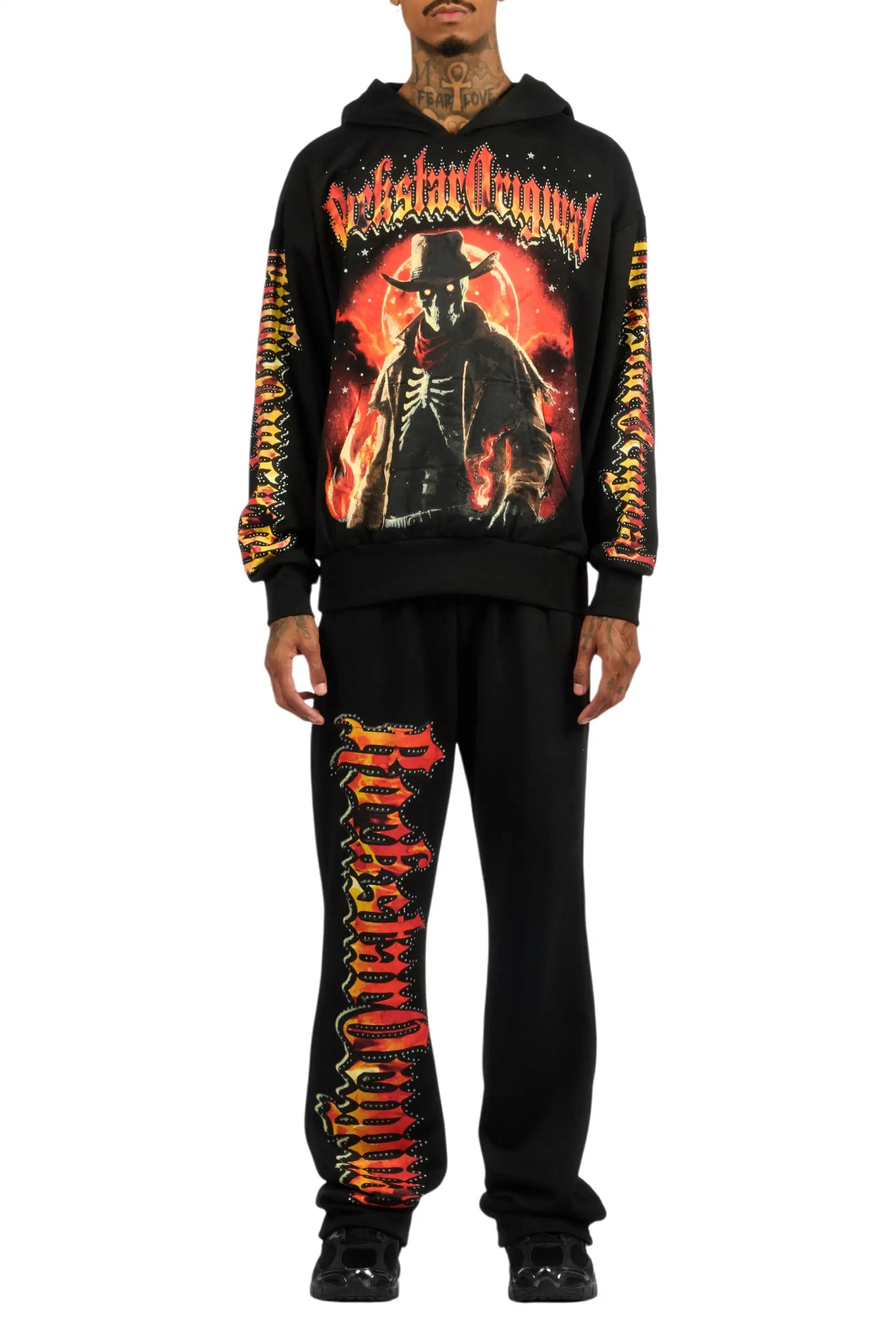 Lexx Black Hoodie/Baggy Pant Track Set