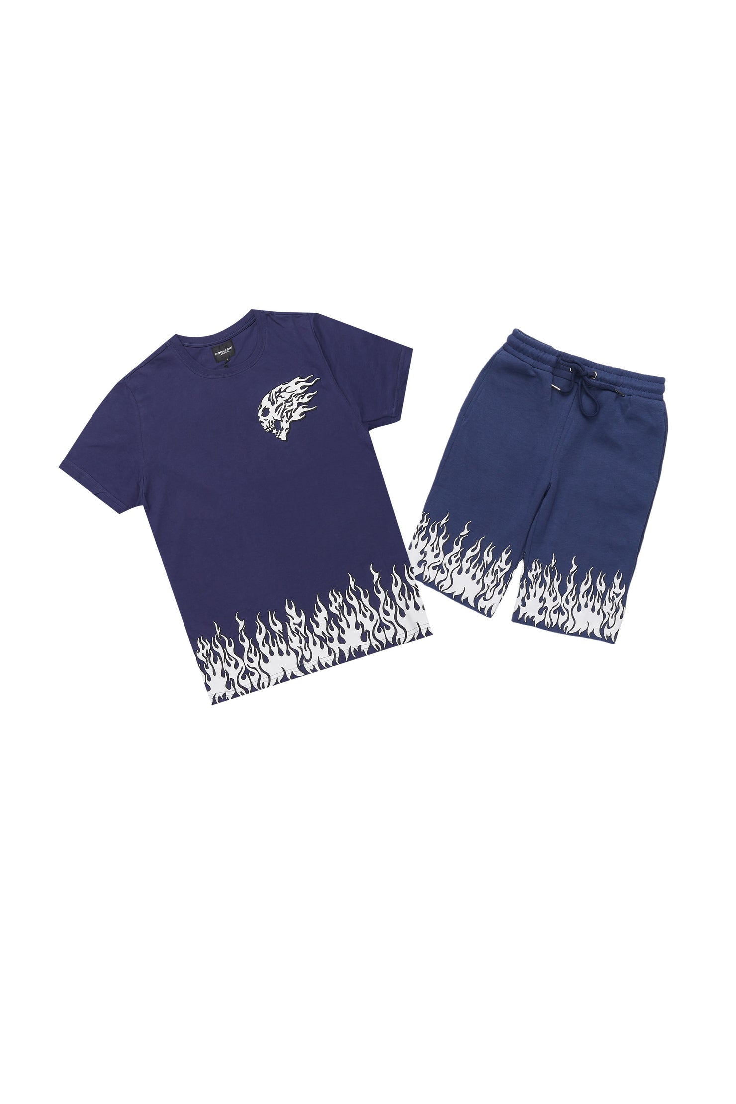 Boys Bubble Navy T-Shirt/Short Set