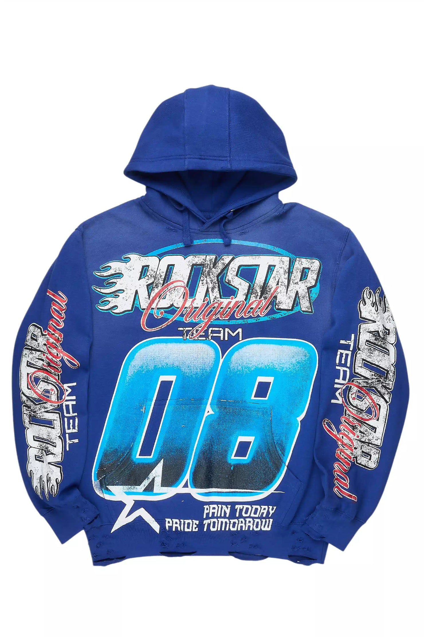 Mistelle Royal Blue Graphic Hoodie