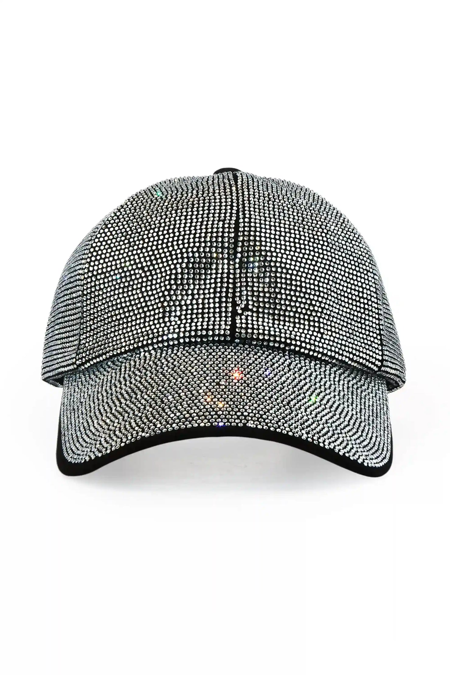 Wilamesha Black/Clear Rhinestone Trucker Hat