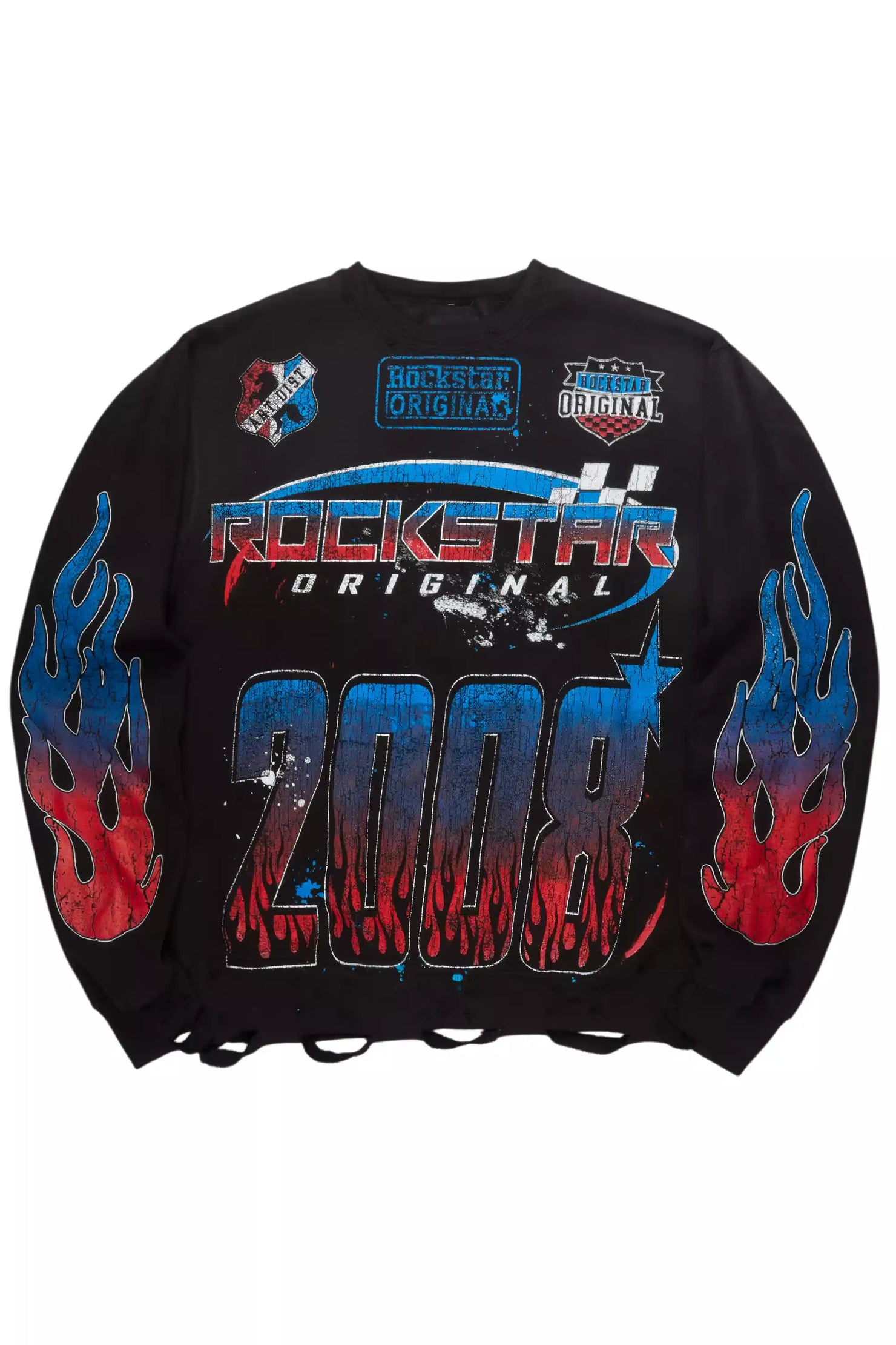 Esha Black/Multi Graphic Crewneck Sweatshirt