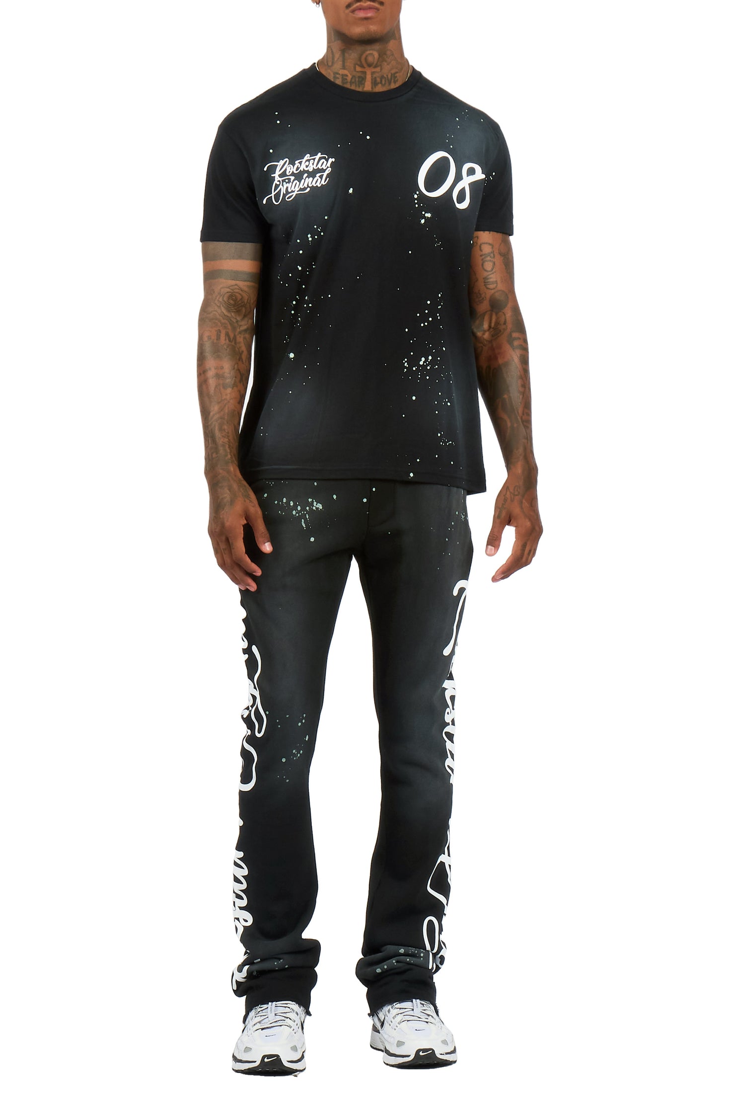 Hanif Black/Black T-Shirt/ Relaxed Track Set