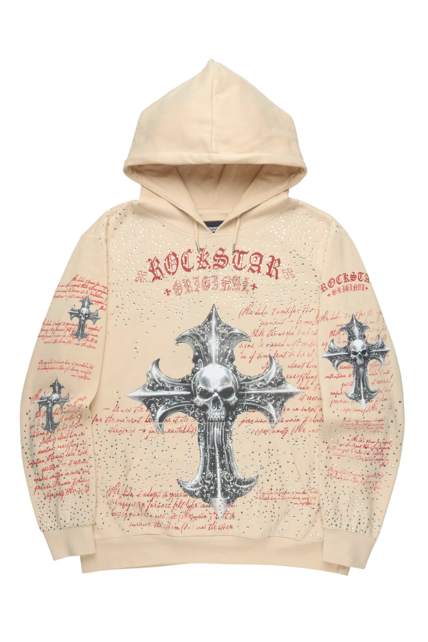 Bowman Beige/Multi Rhinestone Hoodie