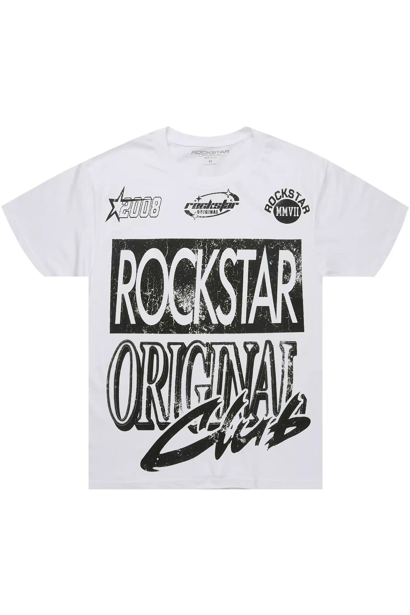 Rylok White/Black Oversized Graphic T-Shirt– Rockstar Original