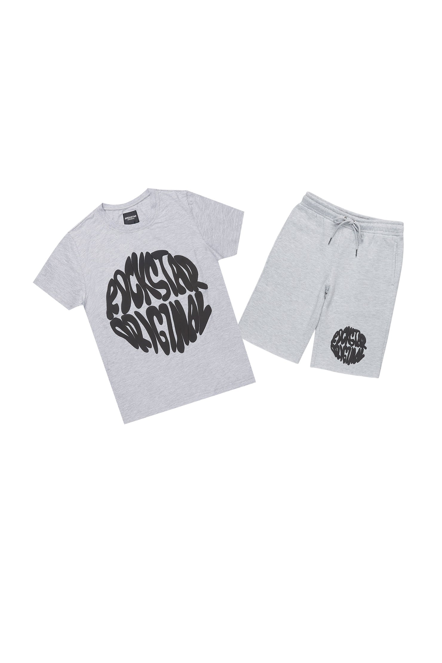 Boys Thierry Heather Grey T-Shirt/Short Set