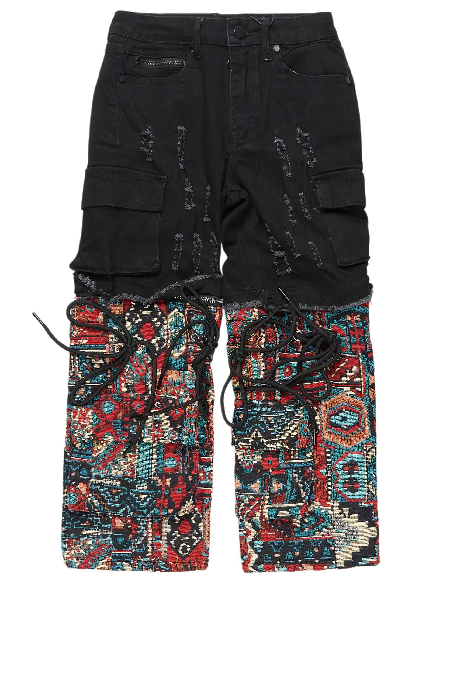 Boys Baatar Jet Black  Baggy Fit Jean