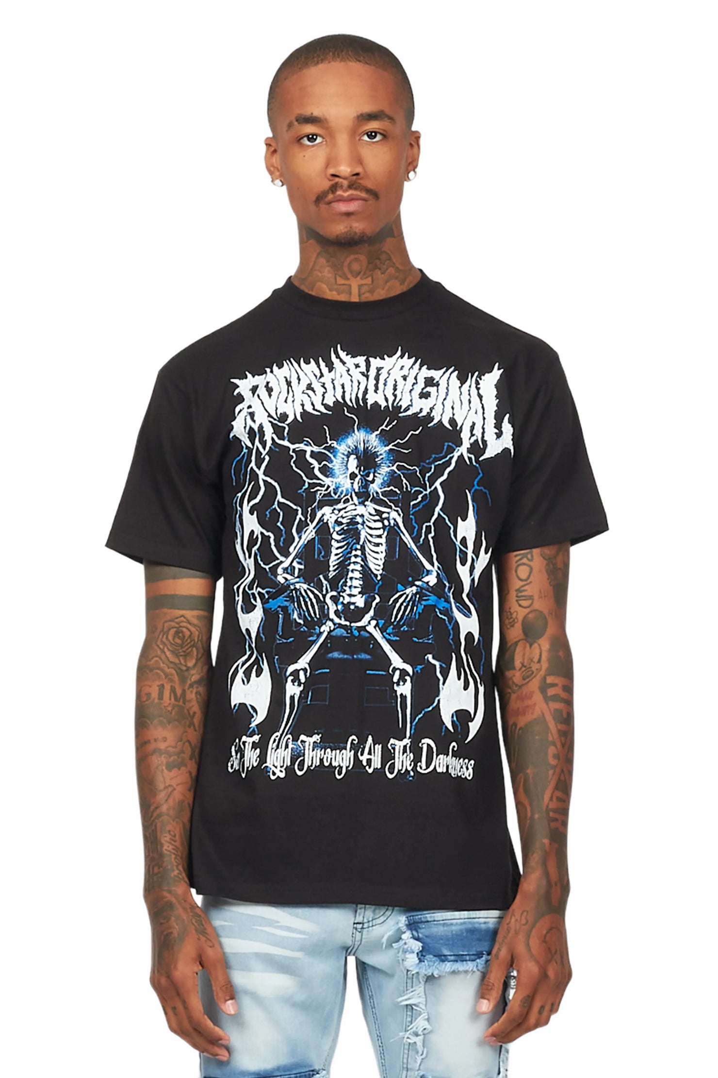Deathrown Black Graphic T-Shirt