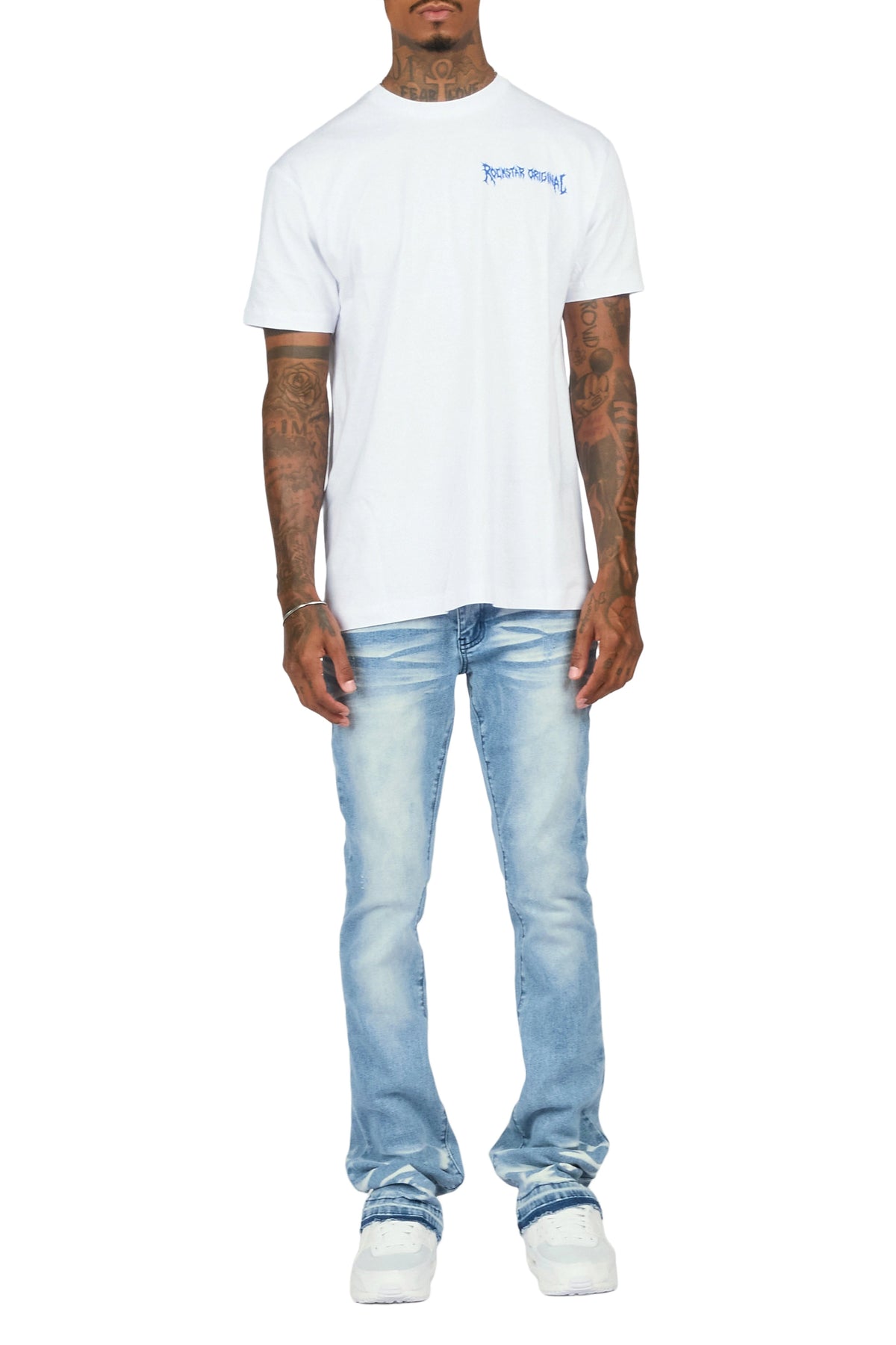 Stower Medium Blue Stacked Jean