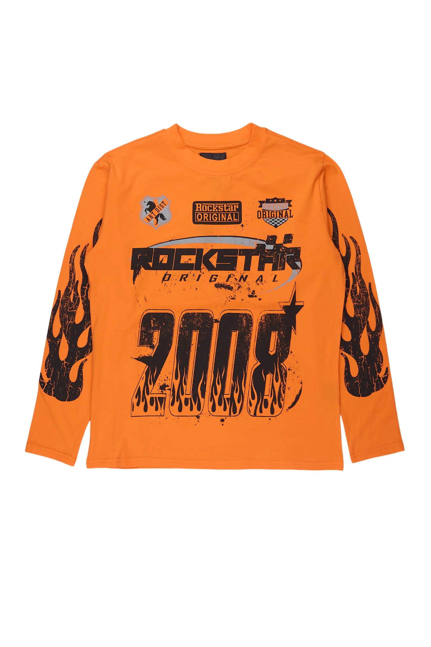 Boys Amos Orange Long Sleeve Graphic T-Shirt