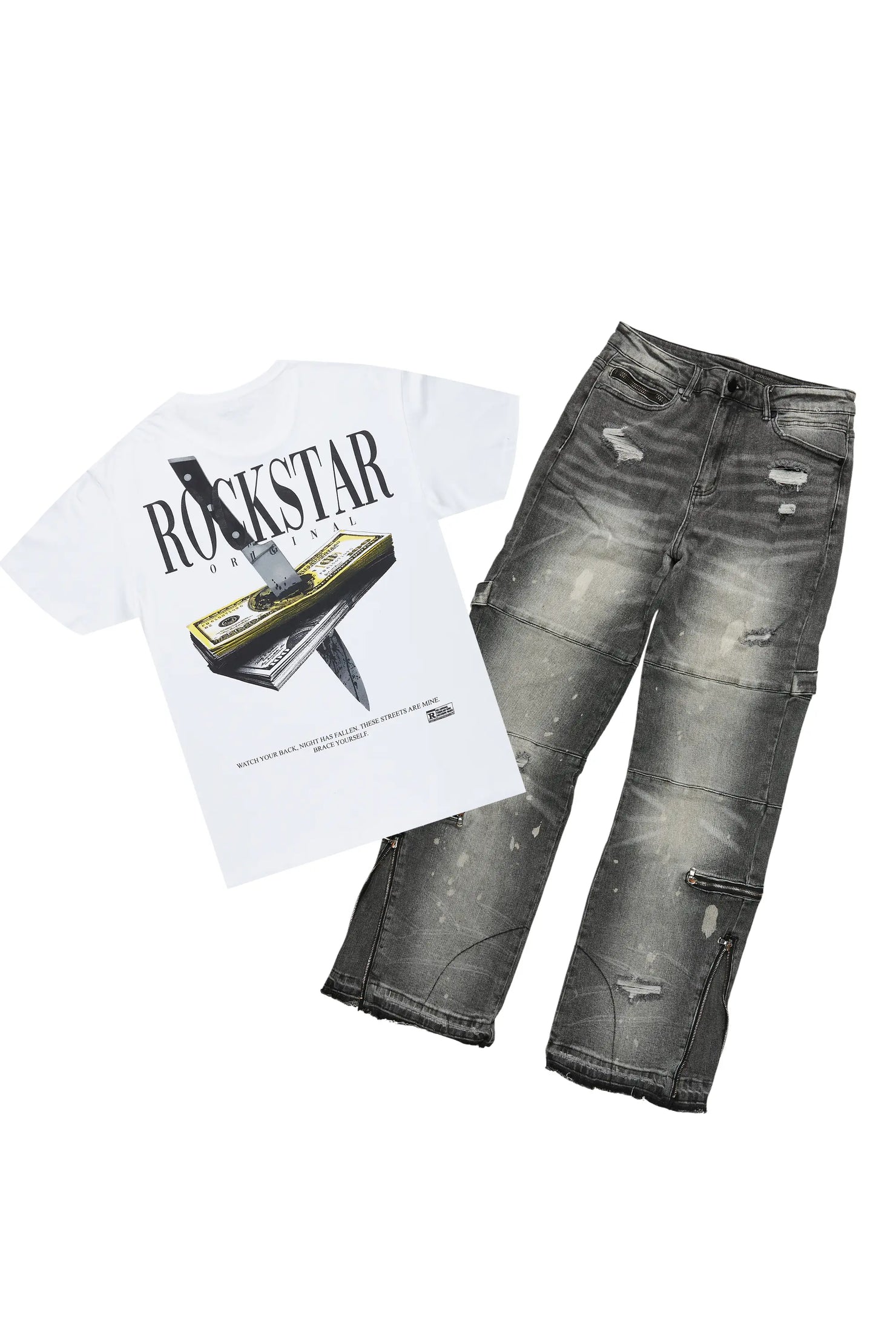 Dayte Nite T-Shirt & Grib Baggy Fit Jean Bundle