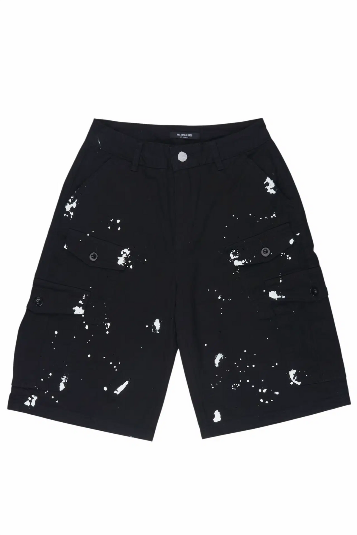 Tritia Black Painted Denim Jort