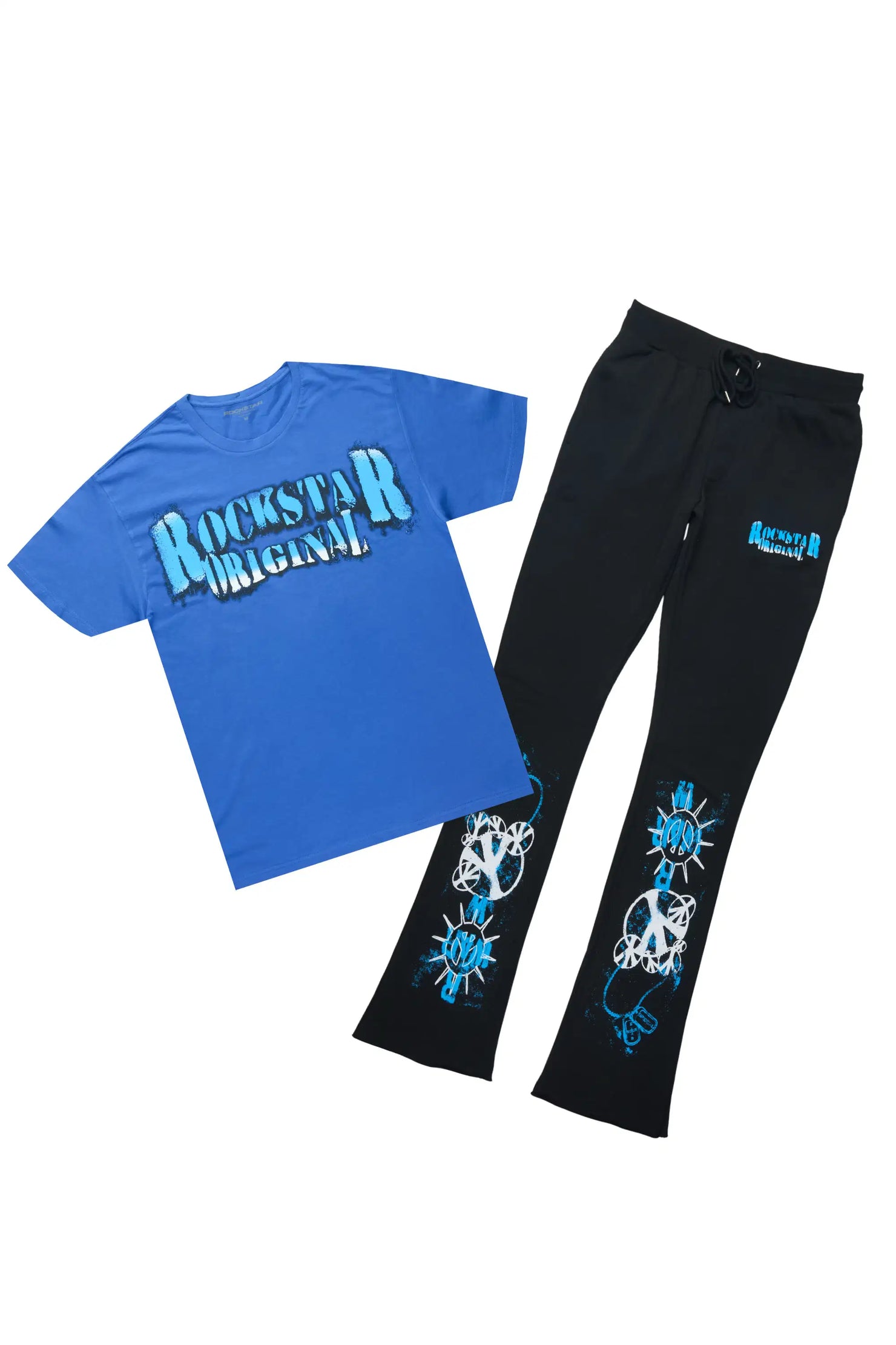 Zare 2.0 Royal/Black T-Shirt/Relaxed Track Set