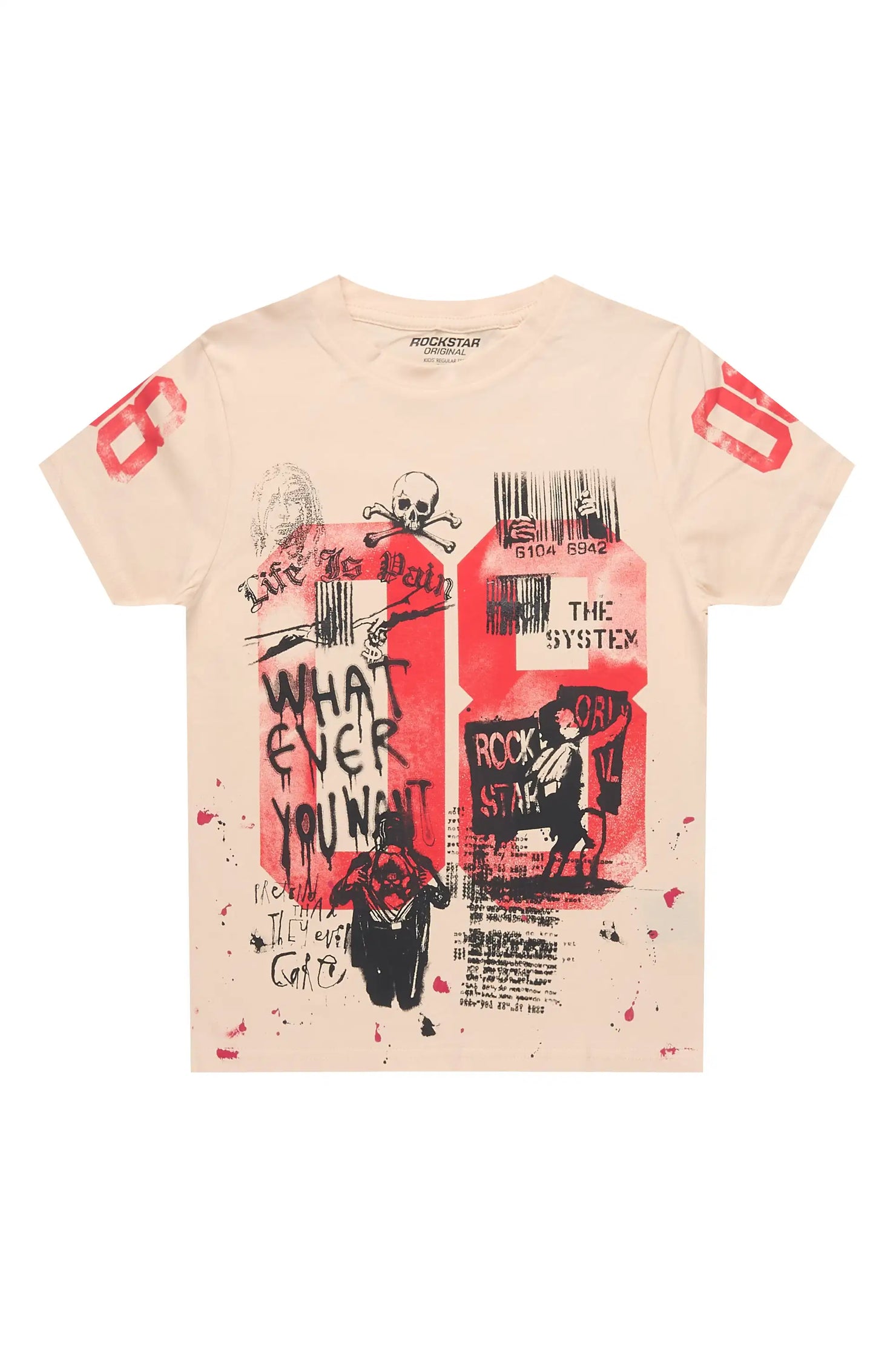 Boys Cash Beige Graphic T-Shirt