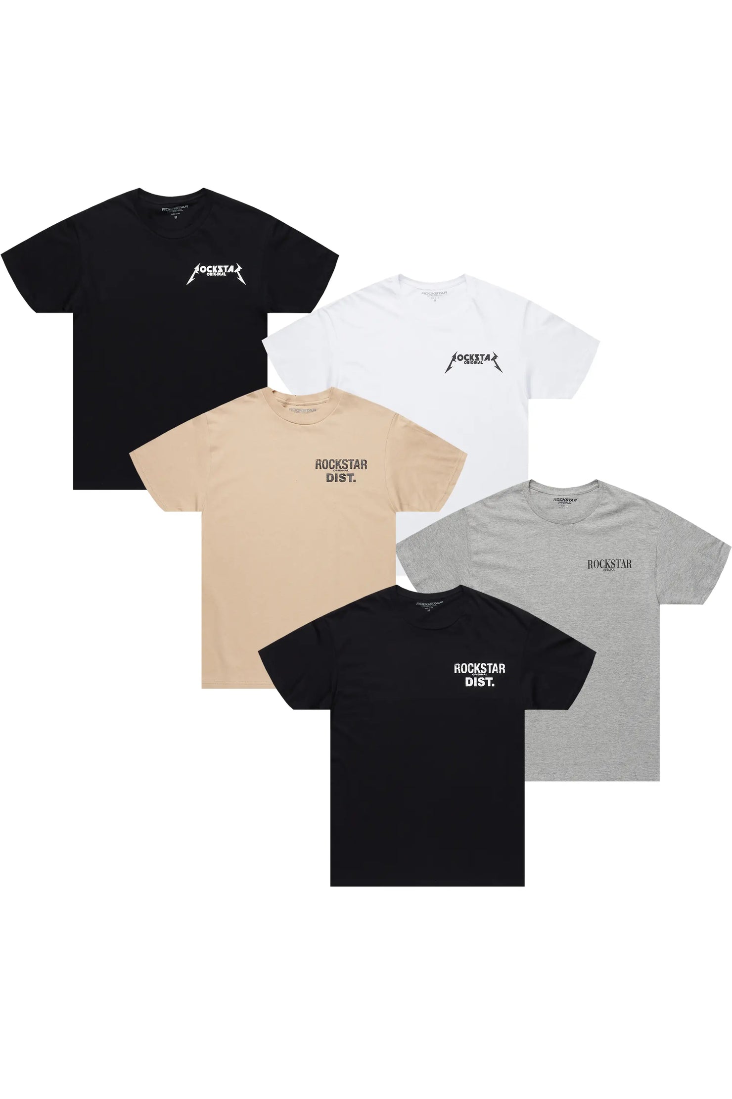 Basic Tee Multi Printed T-Shirt 5 Pack