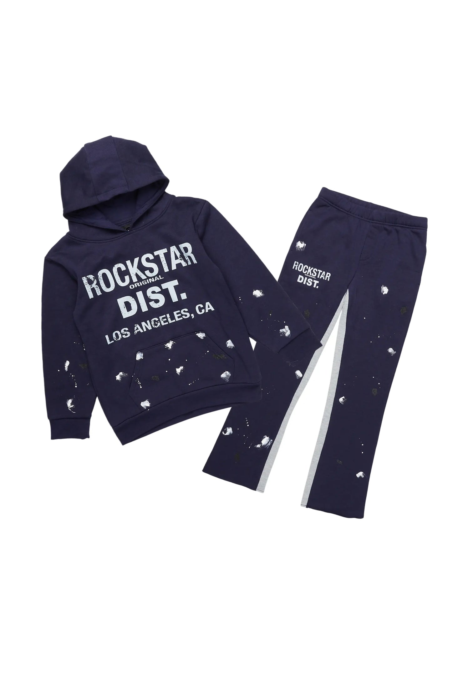 Boys Scottie Navy Baggy Stacked Track Set