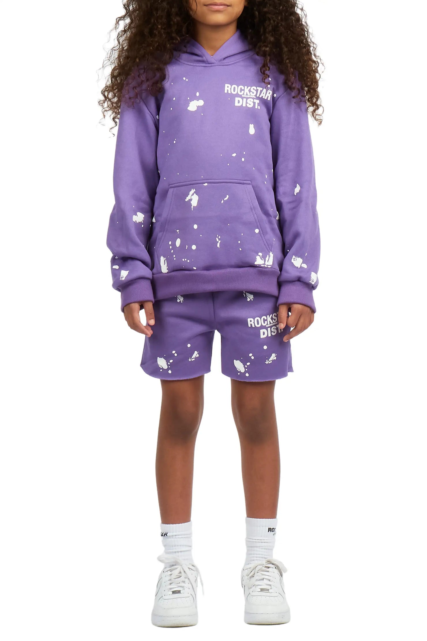 Girls Just Between Us Purple Short Set