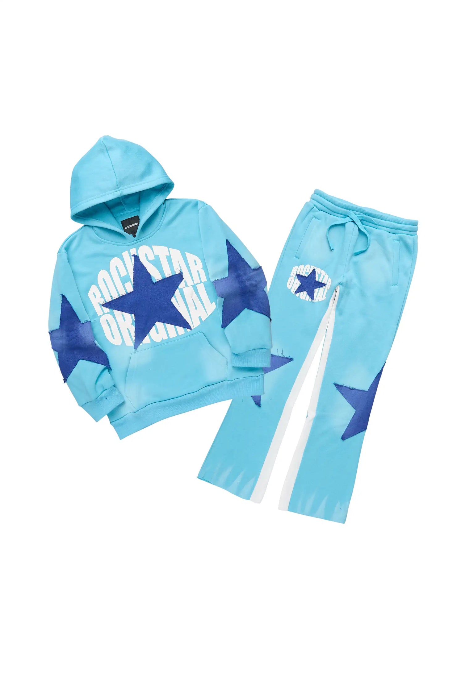 Girls Khaly Blue Stacked Track Set