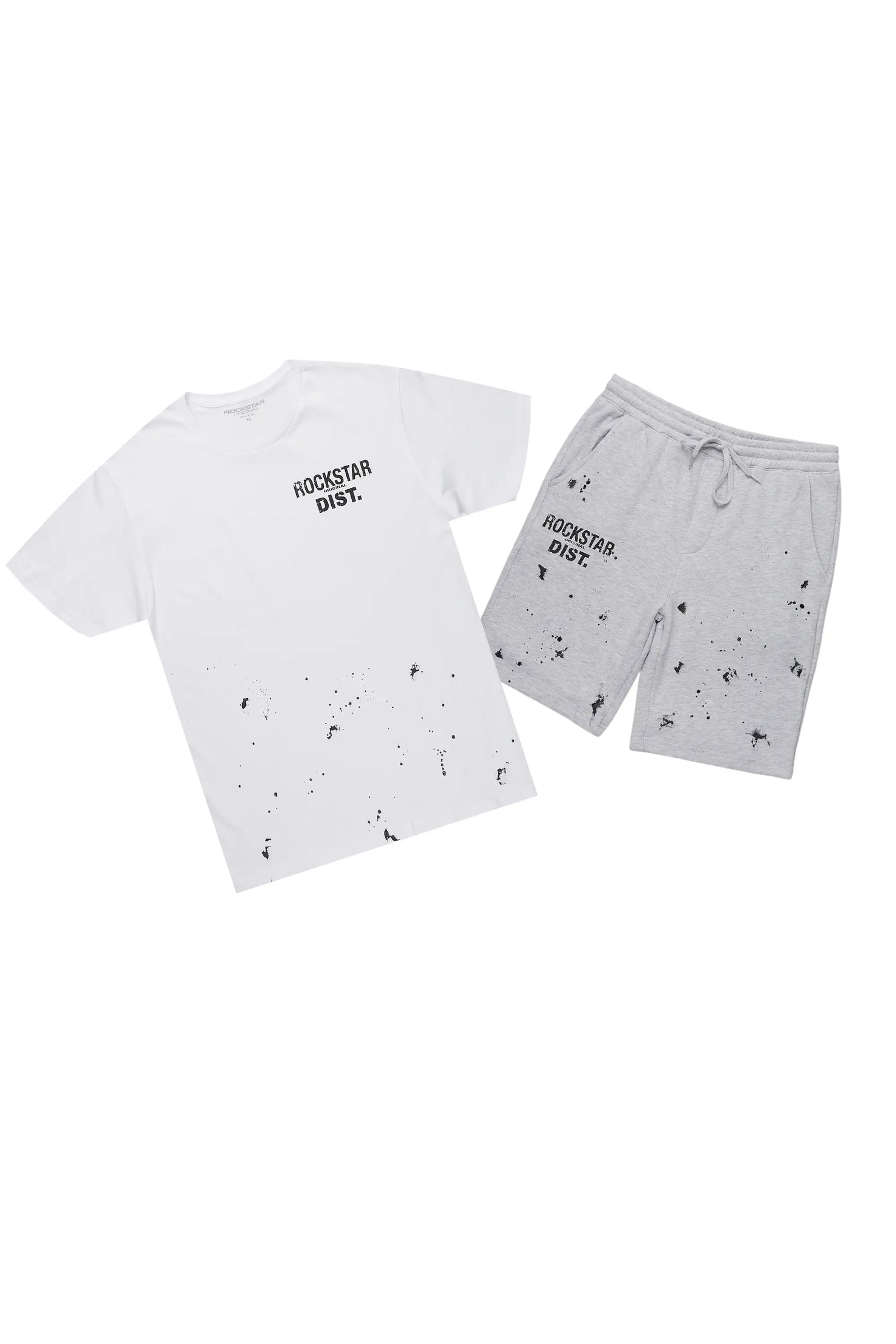 Raffer White/Grey T-Shirt/Short Set