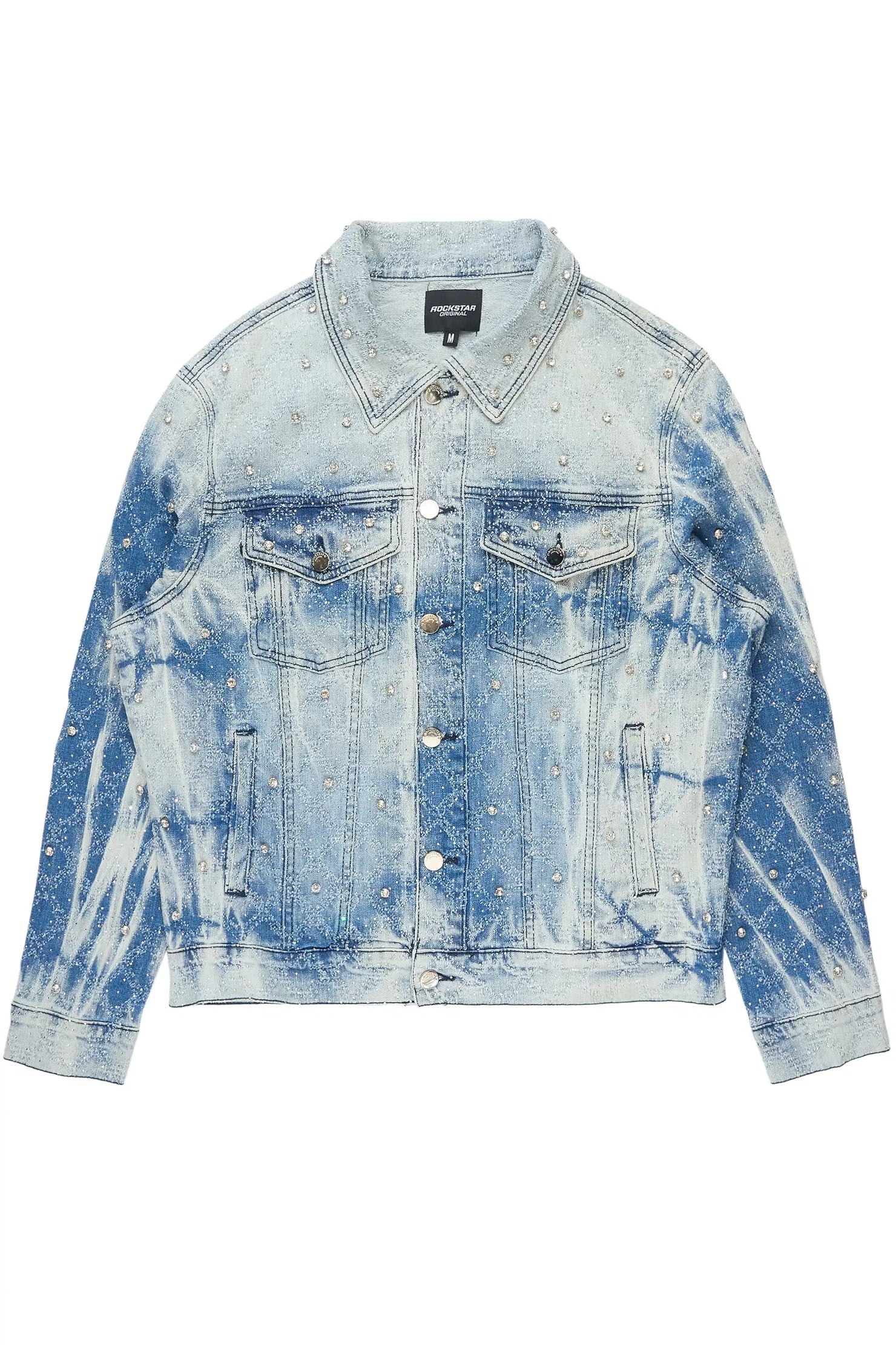 Glit Blue Rhinestone Denim Jacket