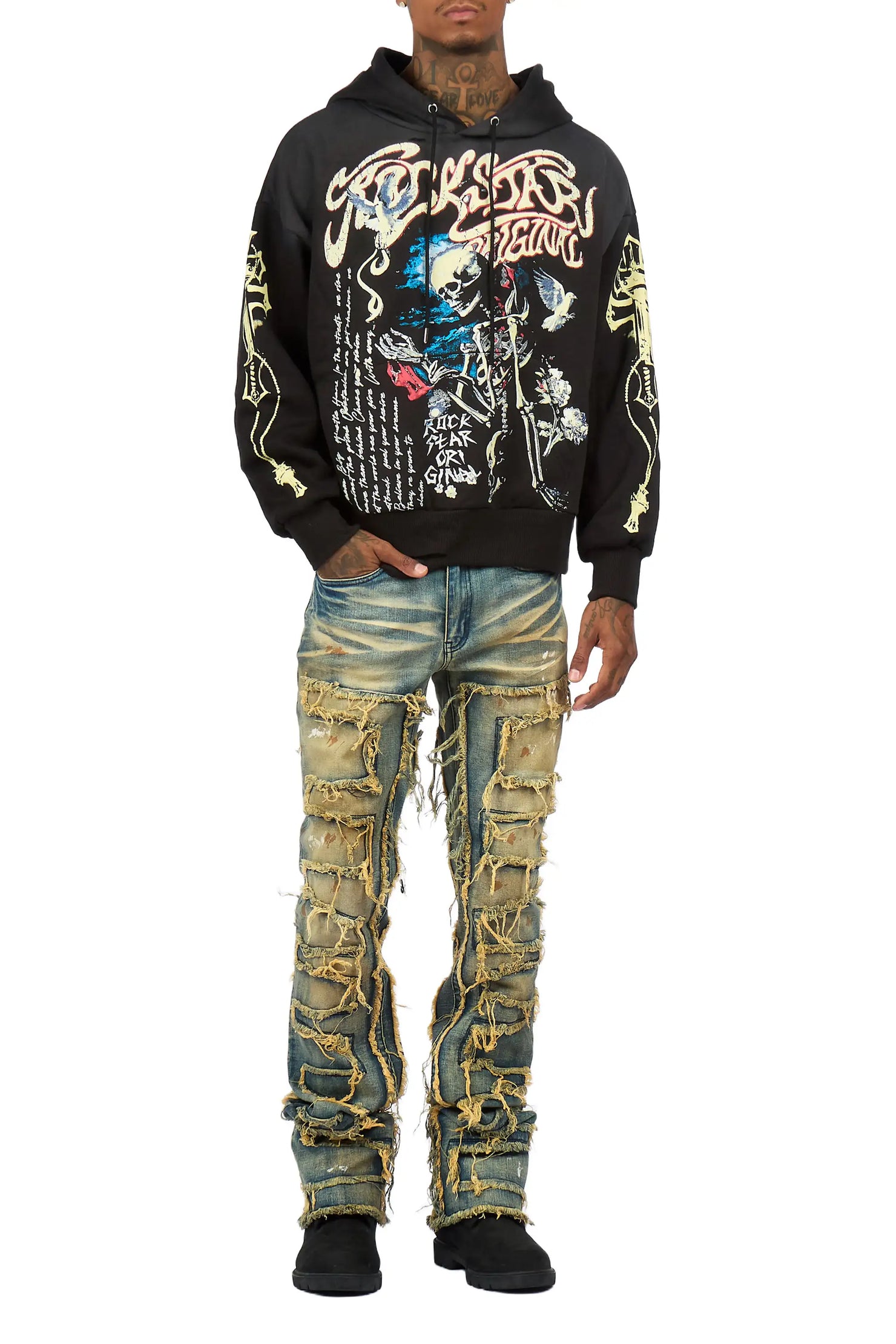 Danby Black Hoodie & Shake Dirty Blue Jean Bundle