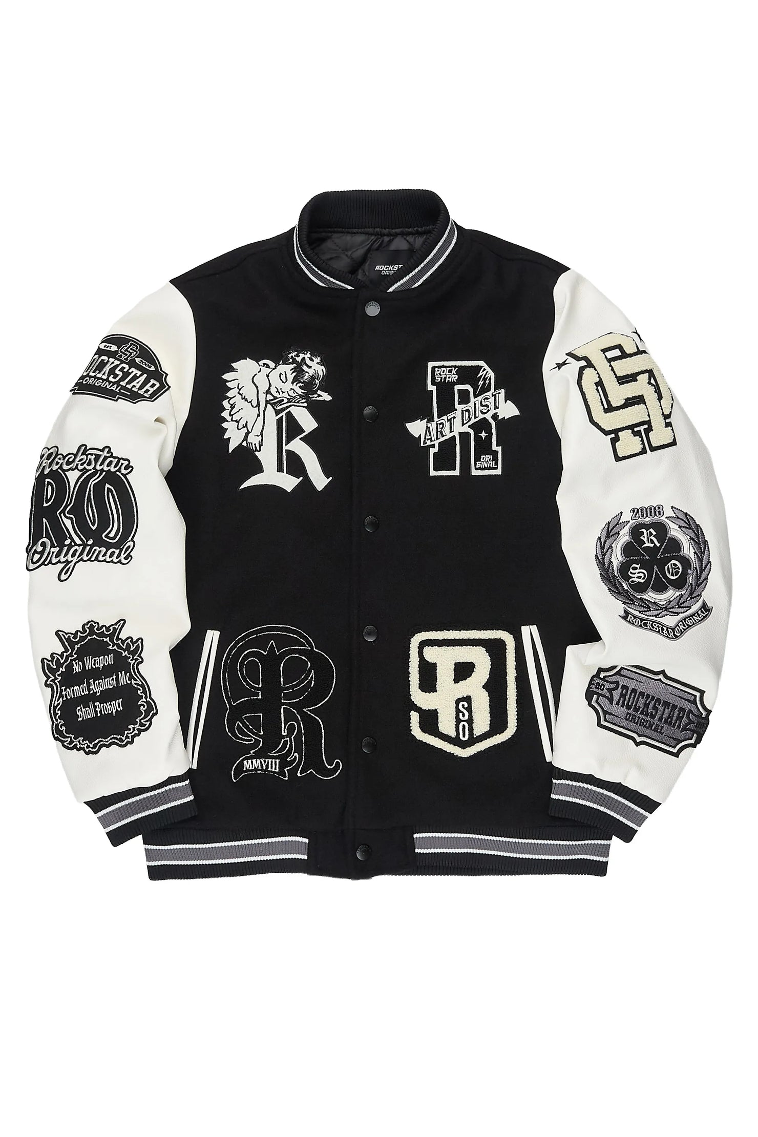 Boys Champion Black Varsity Jacket
