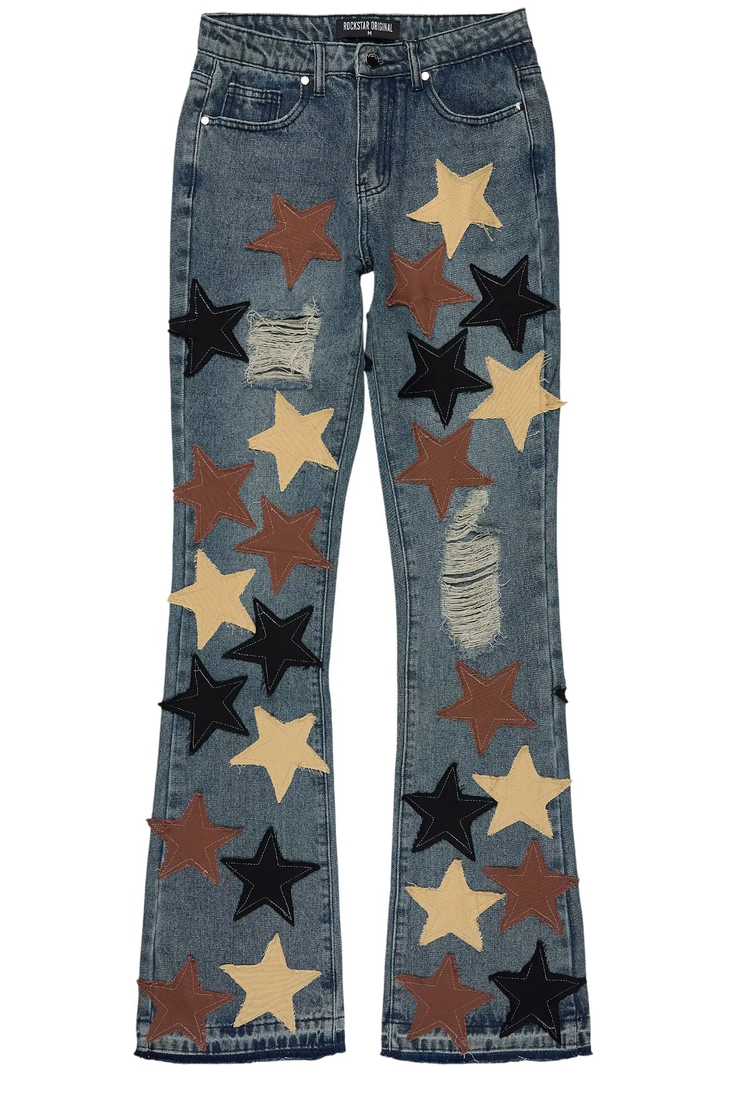 Starlena Tinted Wash Stacked Flare Jean