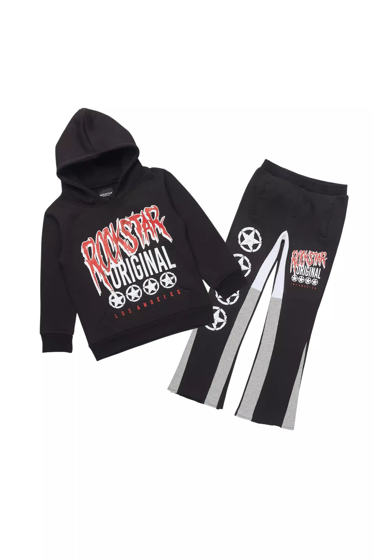 Boys Wizzurd Black/Grey Stacked Flare Track Set