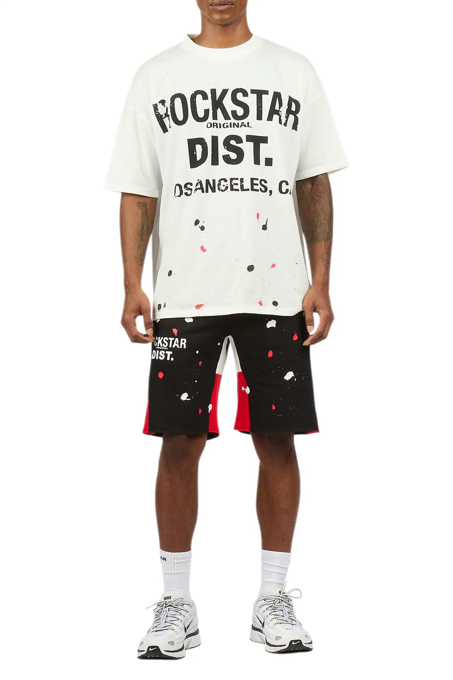Scottie White/Black Painter T-Shirt/Short Set