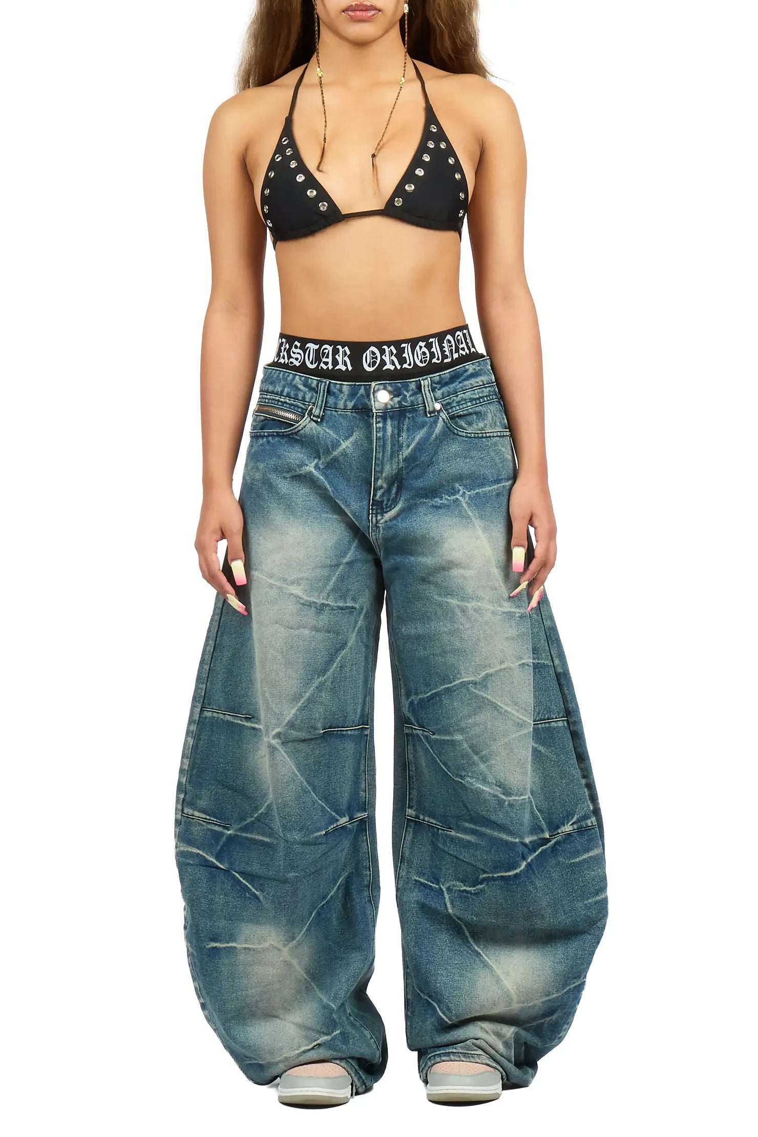LaNysha Blue Barrell Fit Jean