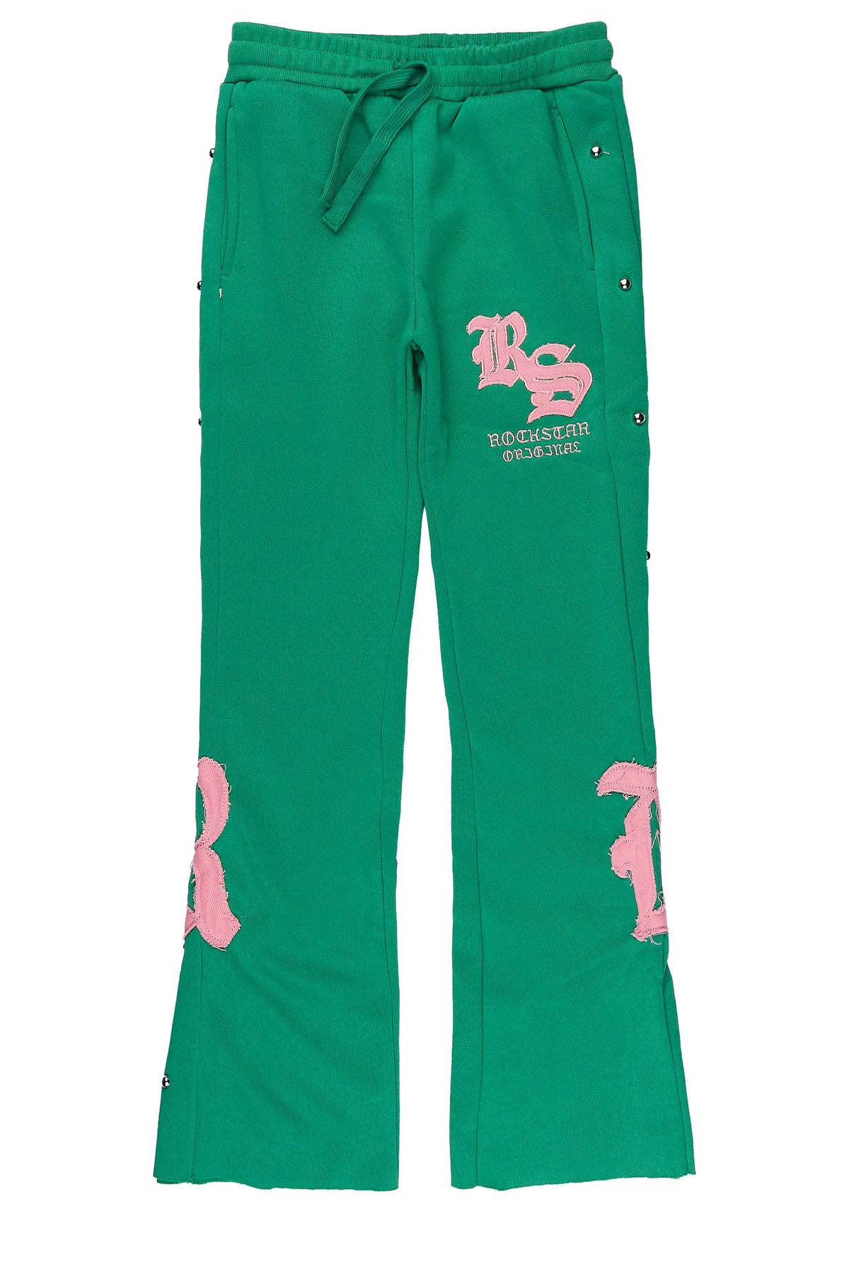 Girls Shironda Green/Pink Stacked Flare Pant