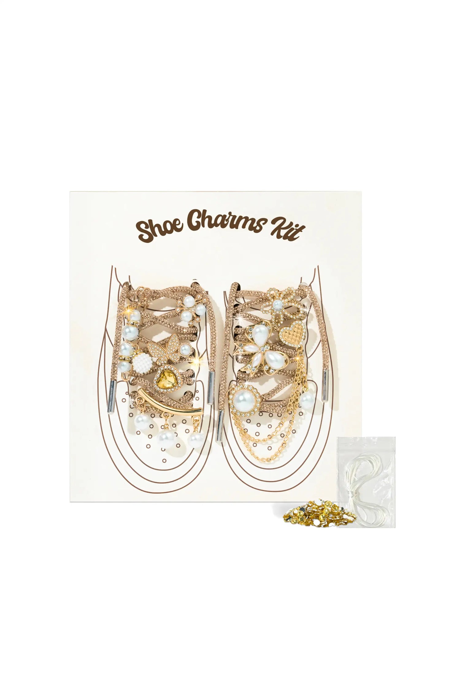 Nexi Gold Beads Shoe Charms