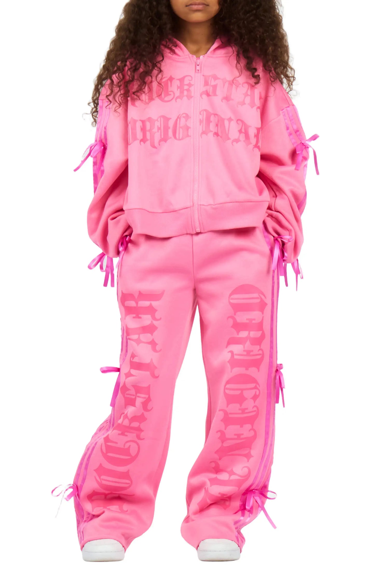 Girls Kettisha Pink Baggy Track Set