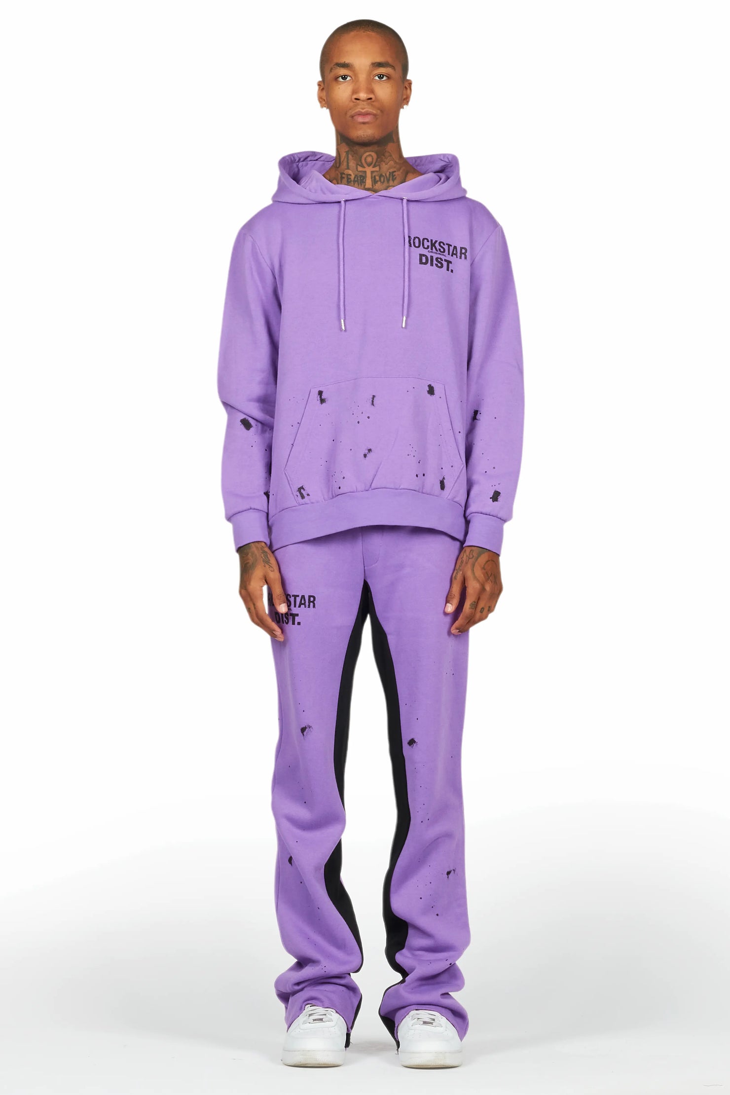 Raffer Purple Hoodie Baggy Fit Pant Track Set