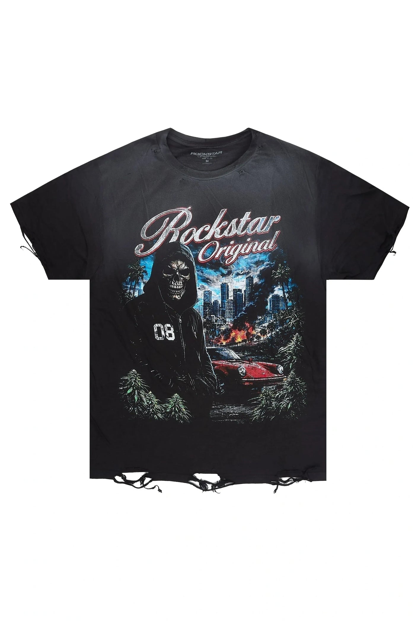 Tavian Black Oversized Graphic T-Shirt– Rockstar Original