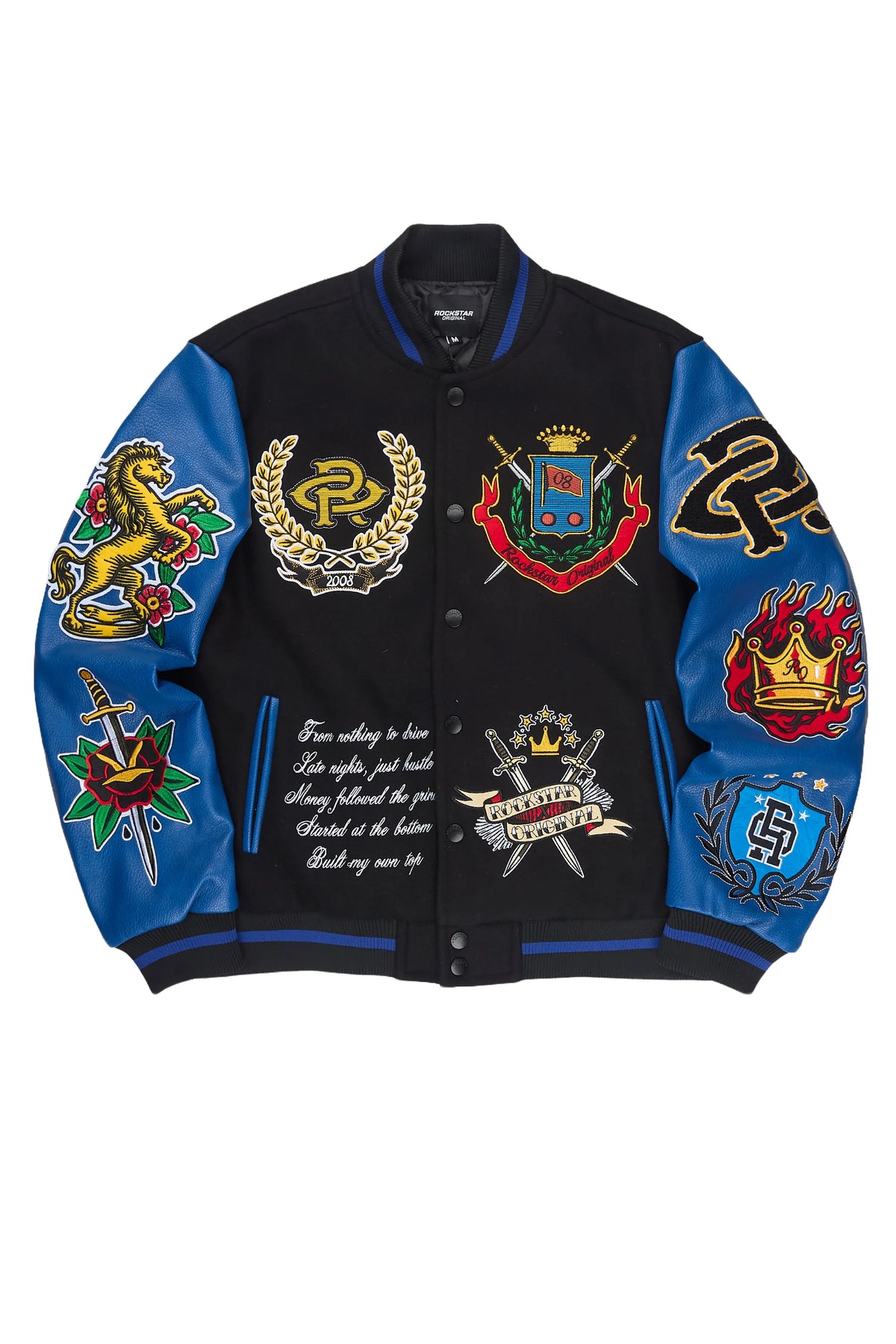 Dallas Black/Royal Varsity Jacket