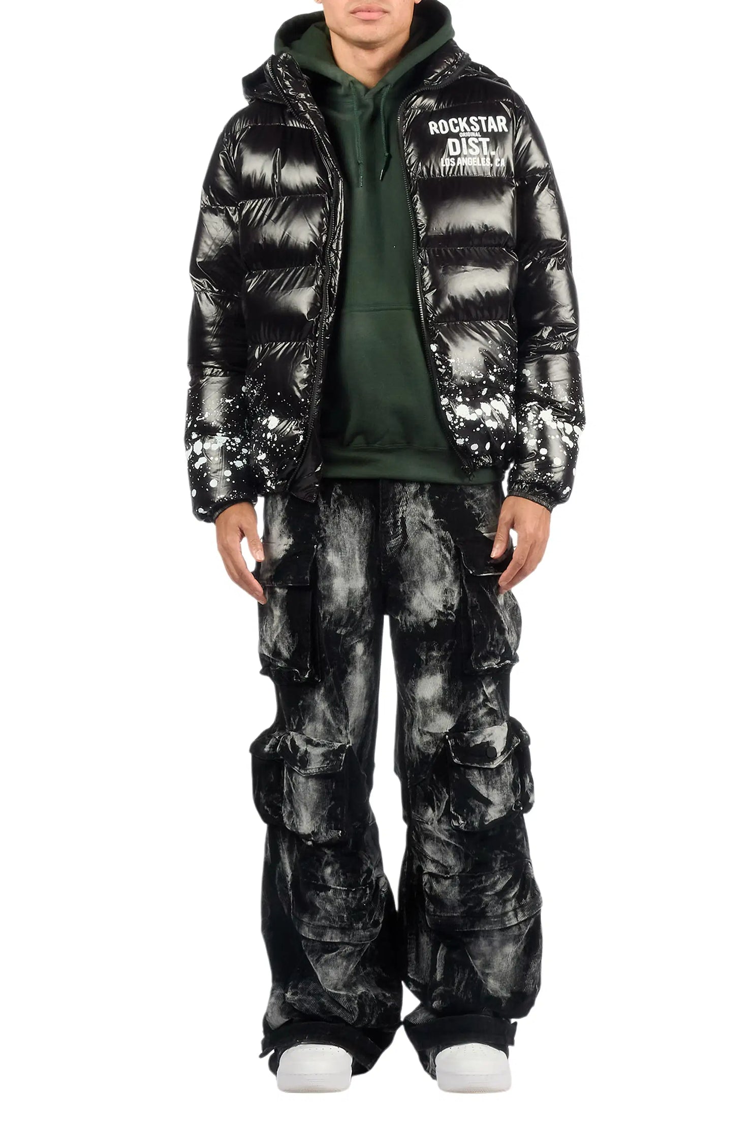 Mahesh Black Baggy Cargo Corduroy Pant